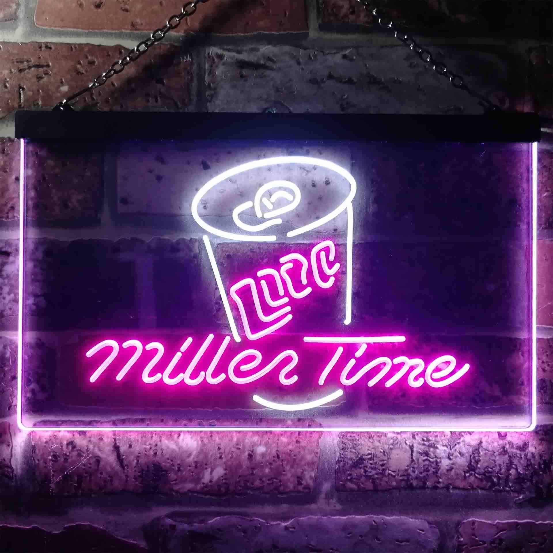 Miller Lite Time Can Neon LED Sign