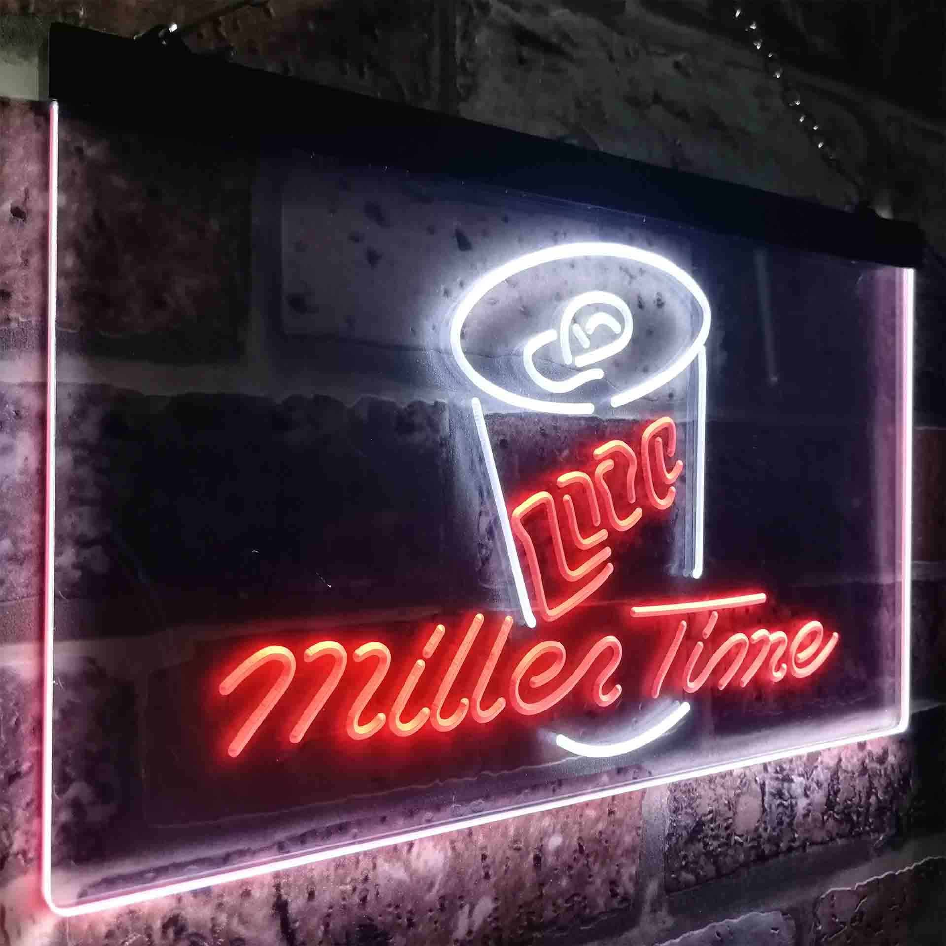 Miller Lite Time Can Neon LED Sign