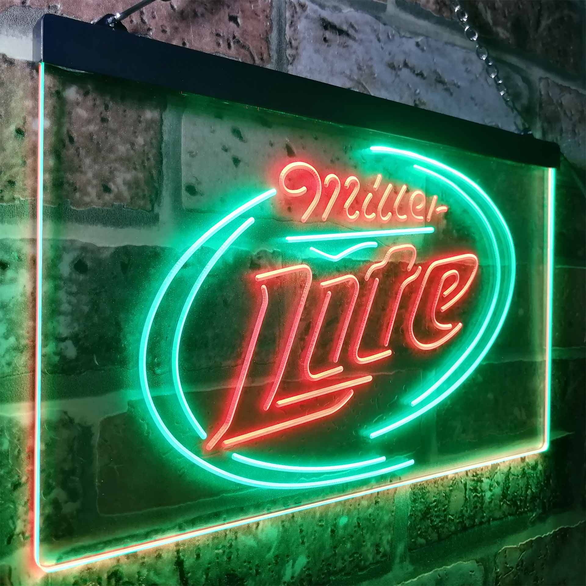 Red Miller. Sign Miller Lite Classic Neon Sign - LED LAB CAVE