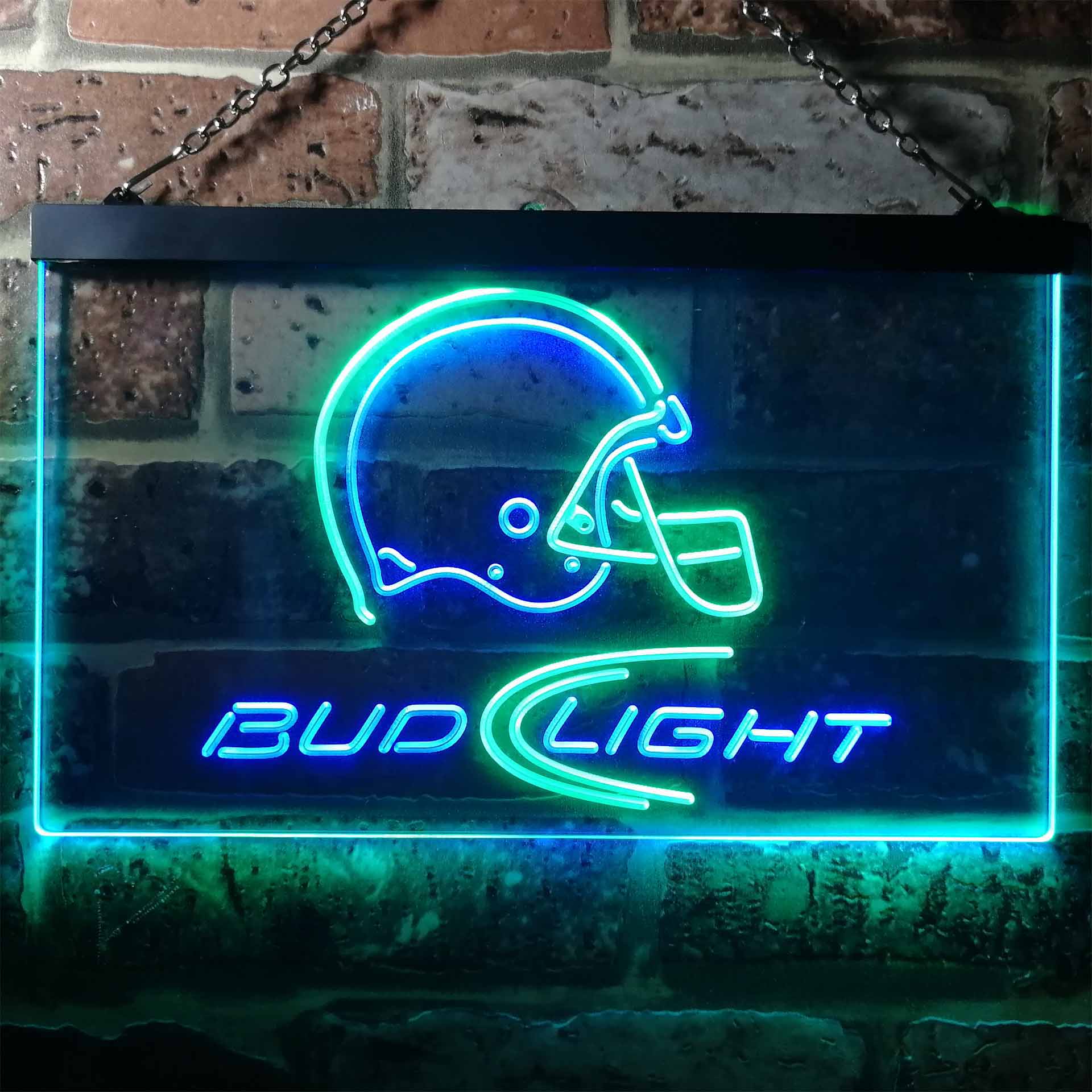 Bud Light Helmet Football Club Neon LED Sign