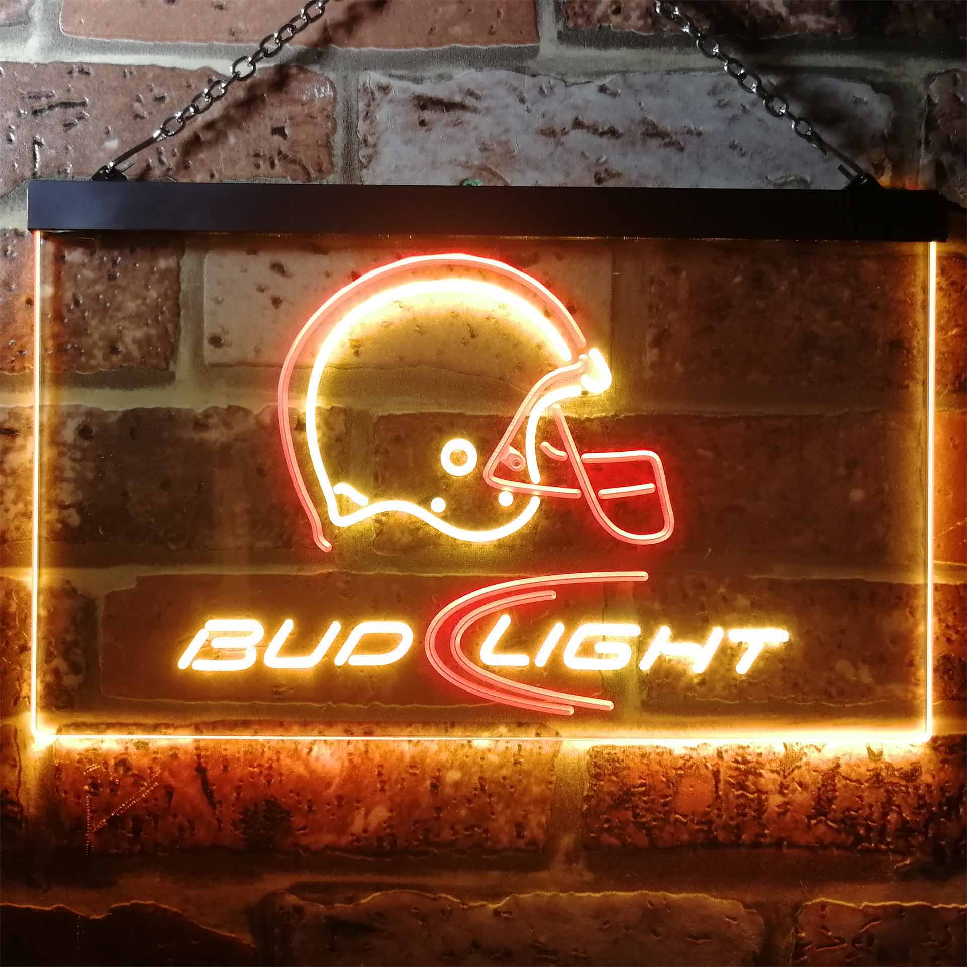 Bud Light Helmet Football Club Neon LED Sign