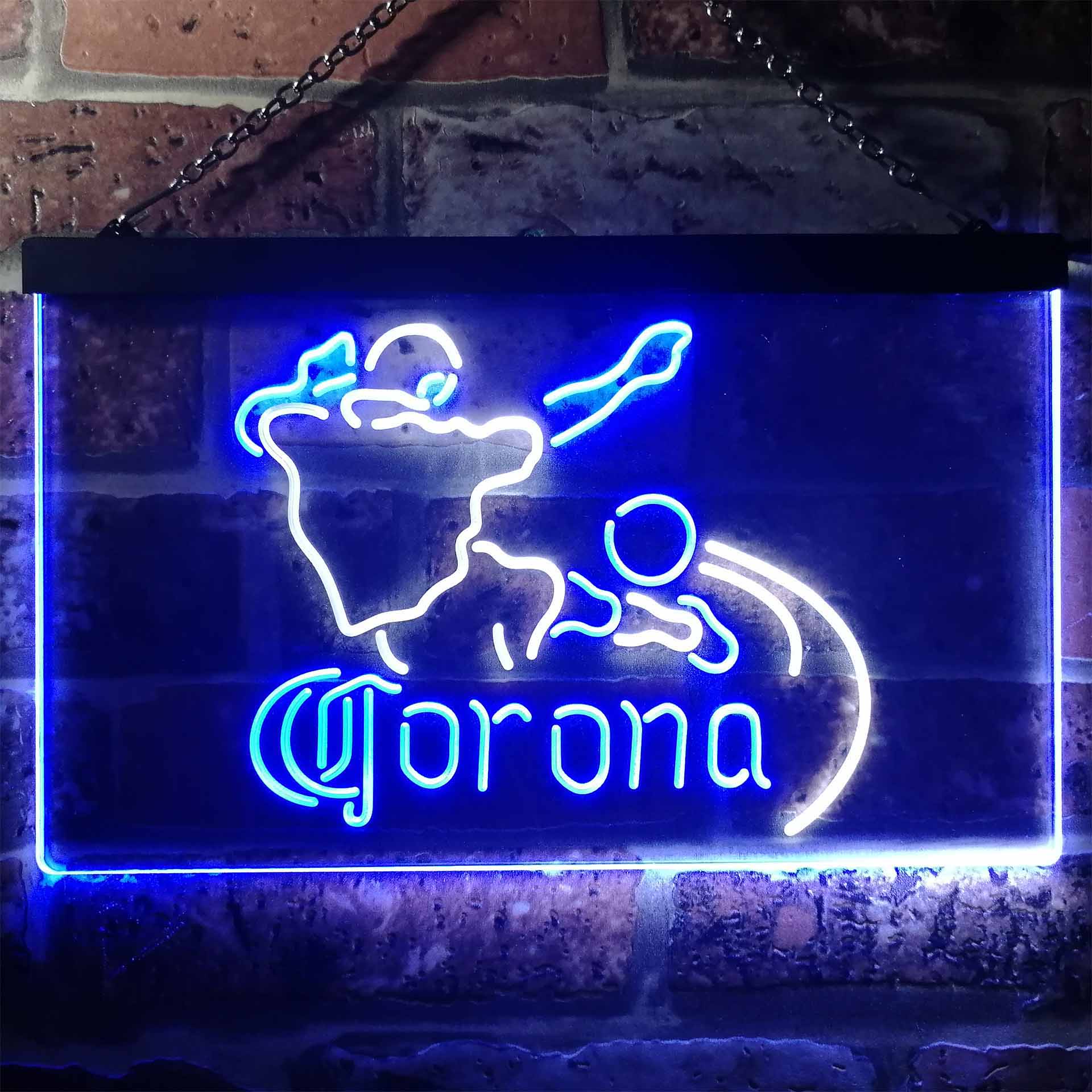 Corona Soccer Game Neon LED Sign