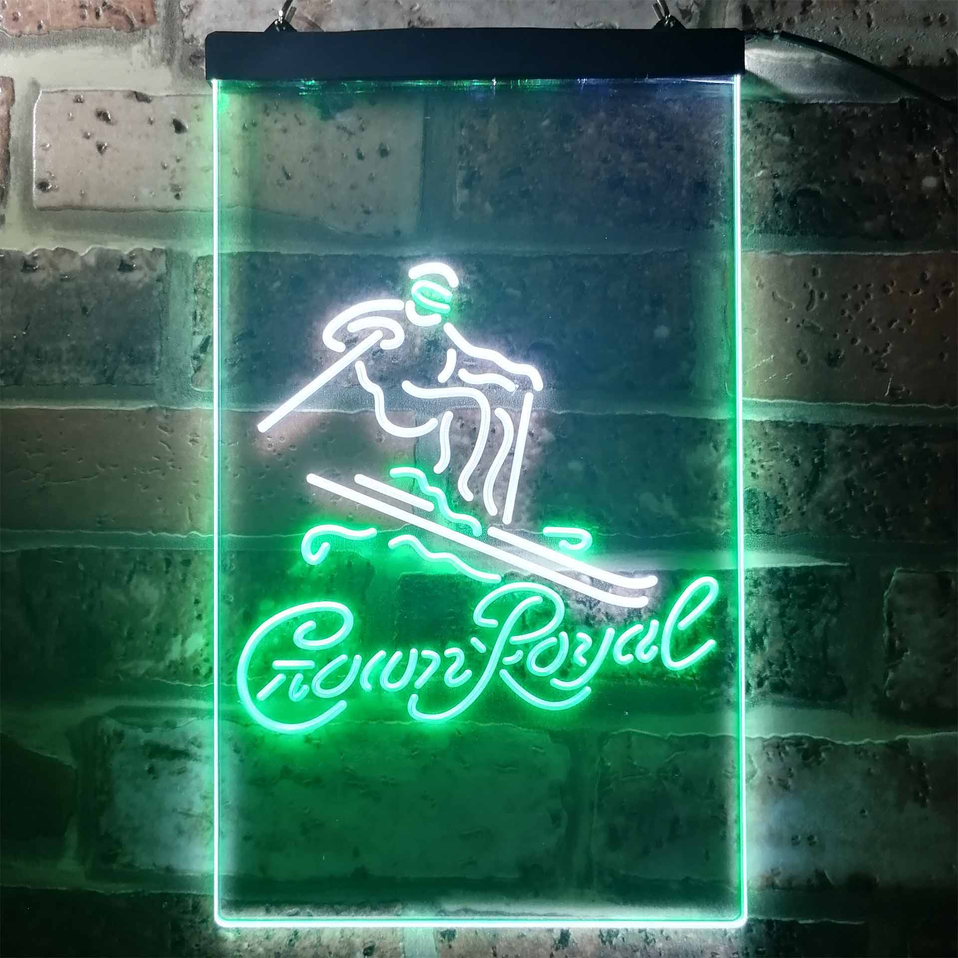 Crown Royal Ice Skiing Neon LED Sign