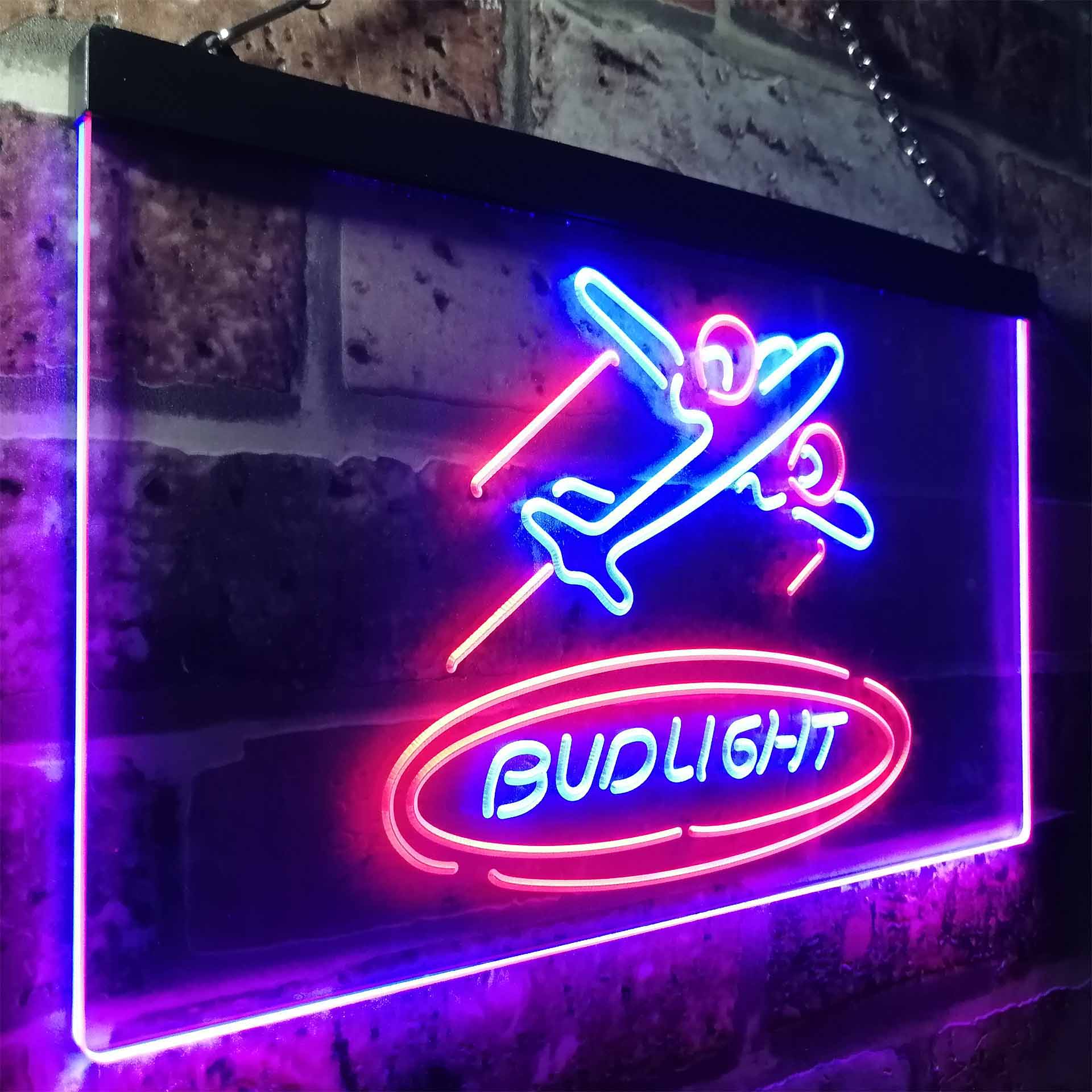 Bud Light airplane Neon Sign - LED LAB CAVE
