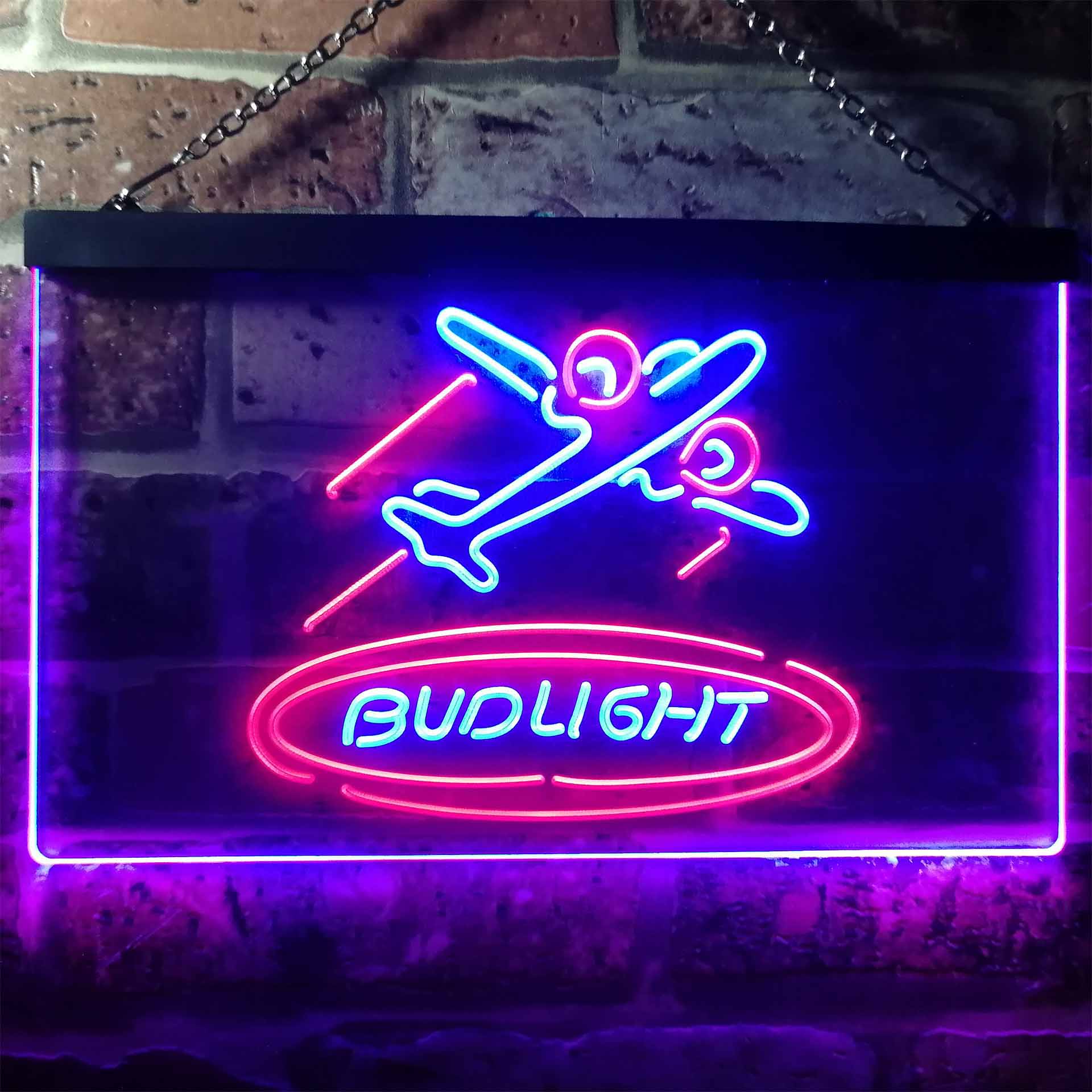 Bud Light airplane Neon LED Sign