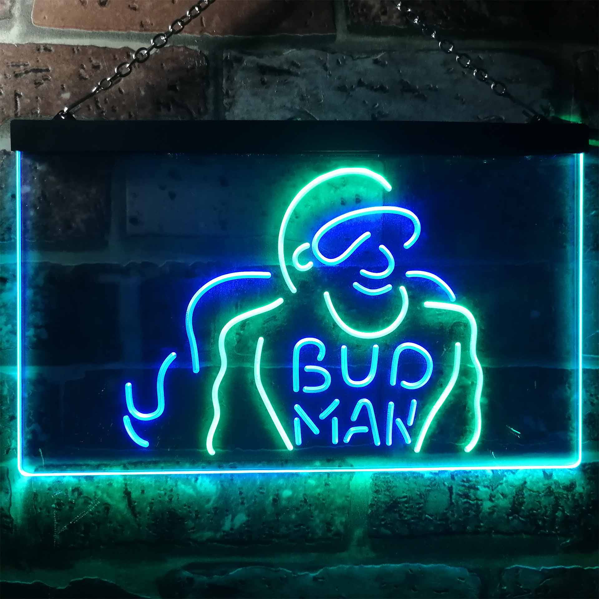 Bud Man Beer Man Cave Neon LED Sign