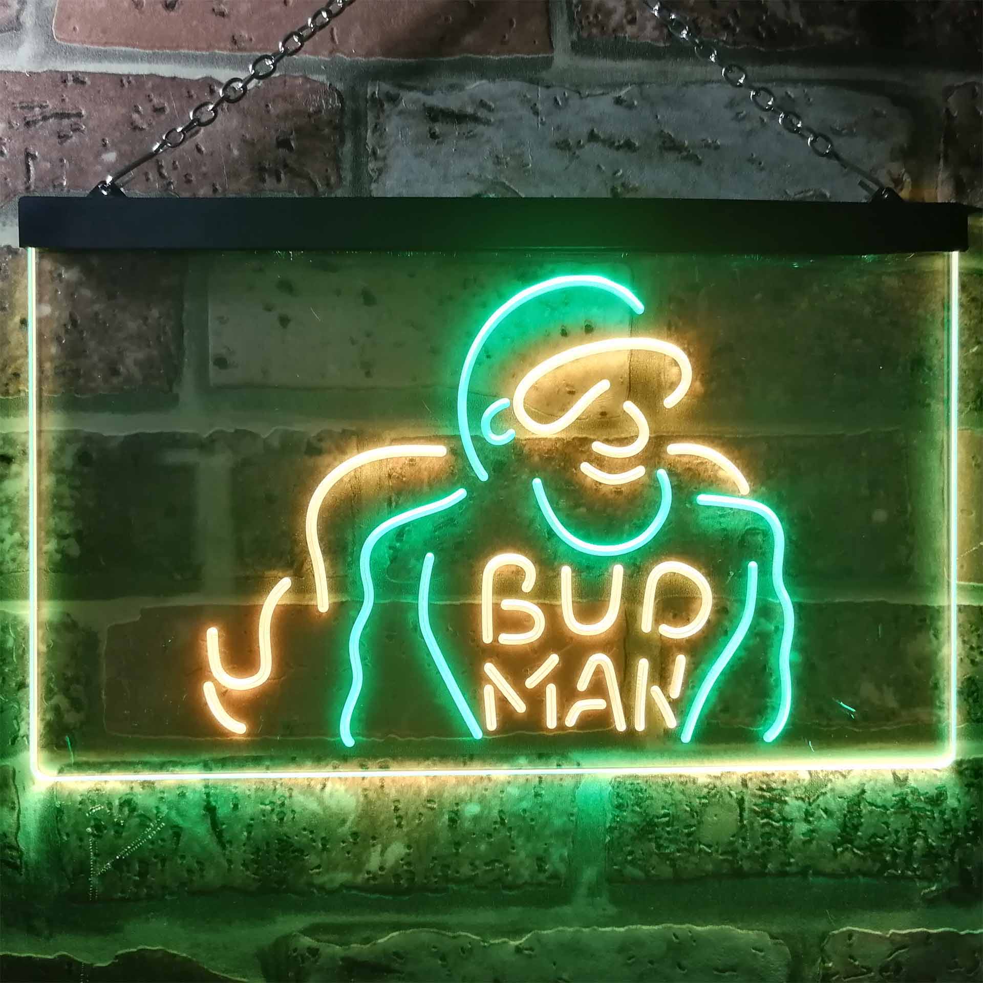 Bud Man Beer Man Cave Neon LED Sign