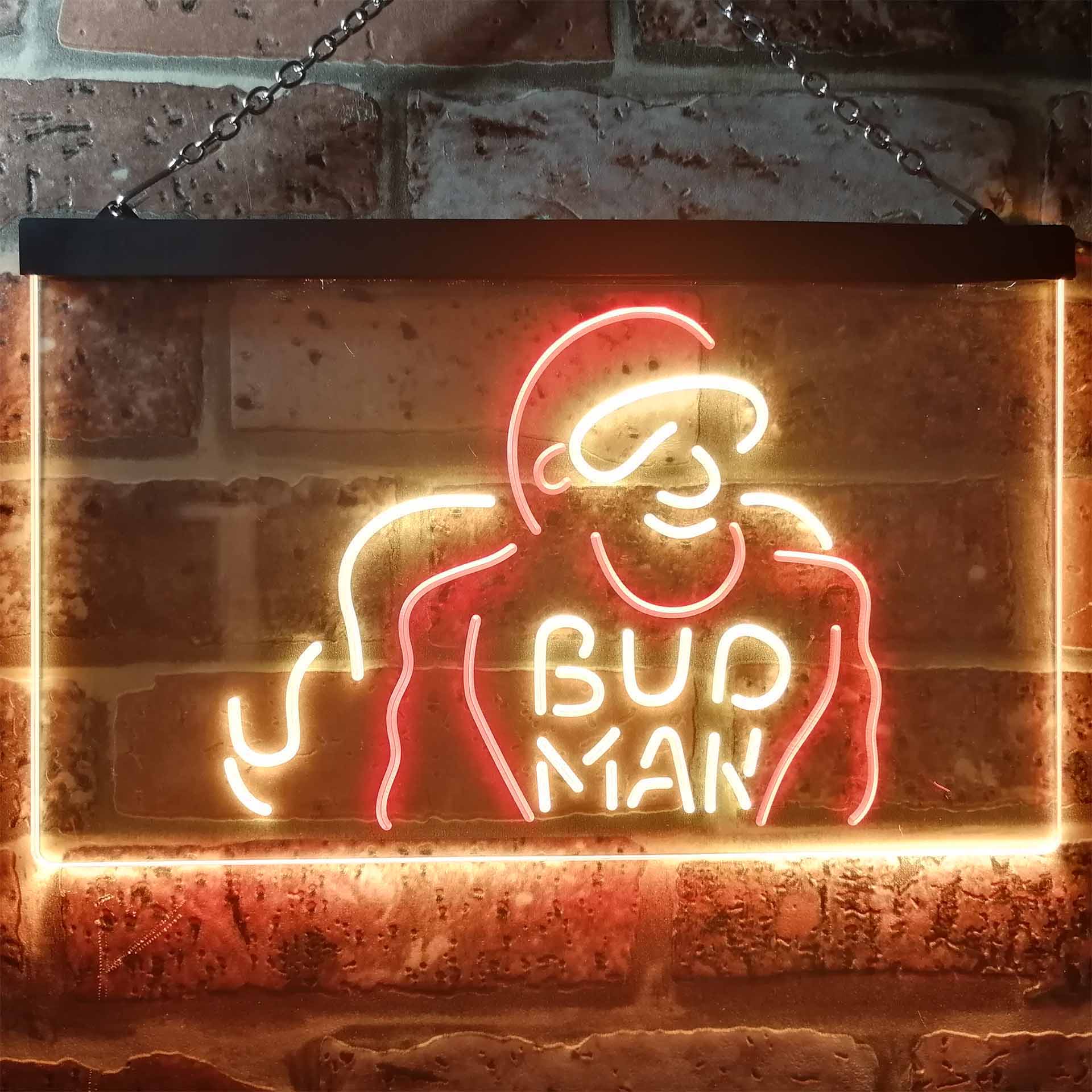 Bud Man Beer Man Cave Neon LED Sign