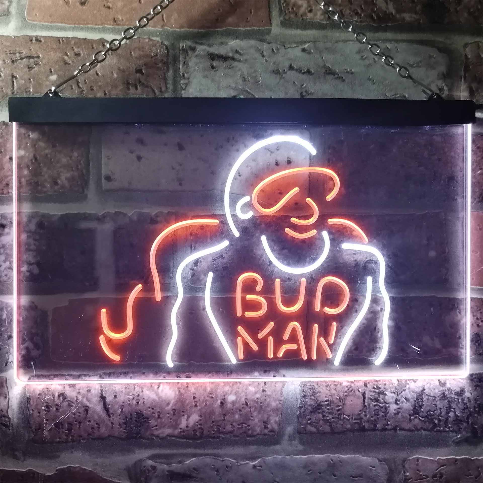 Bud Man Beer Man Cave Neon LED Sign