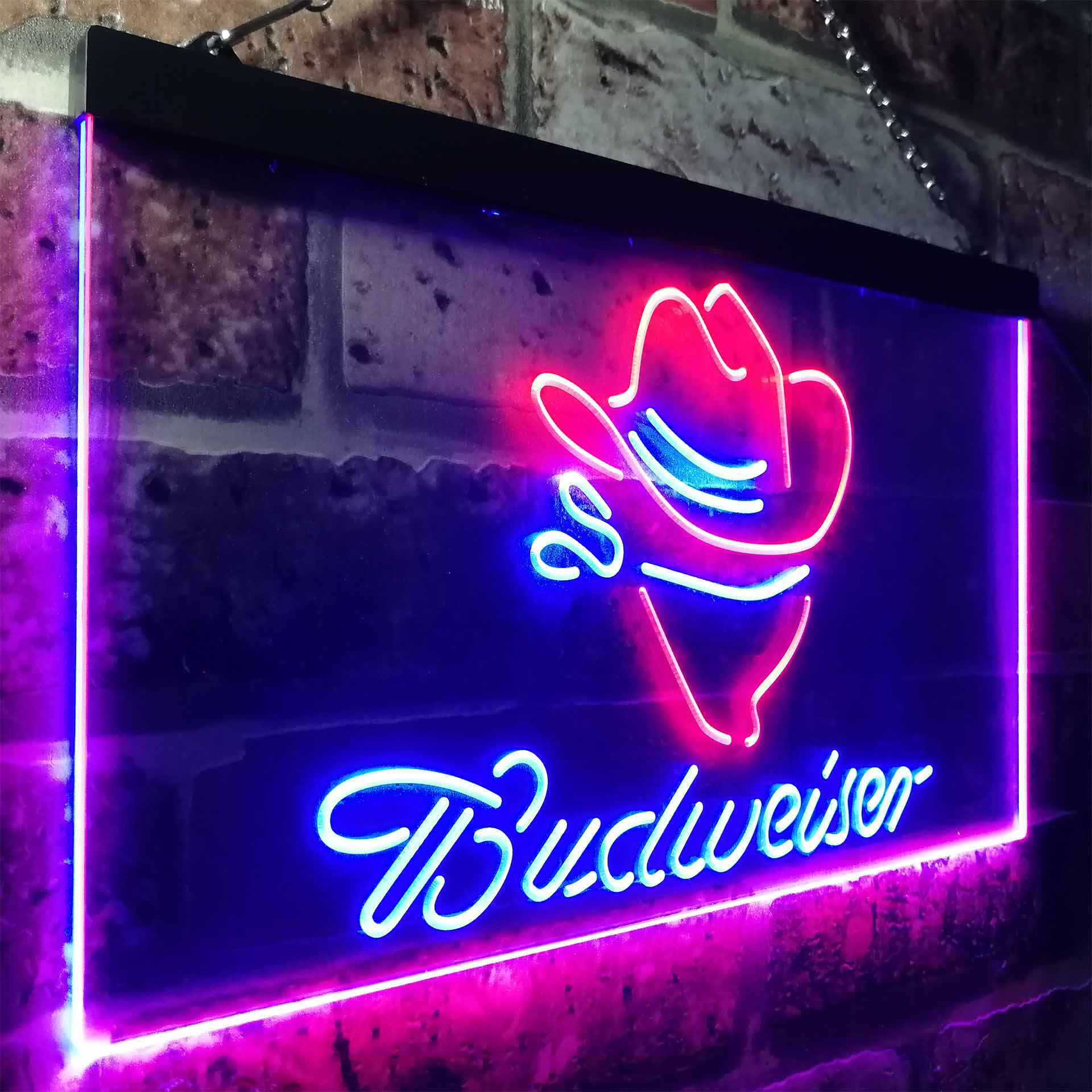 Budweiser Cowboy Neon LED Sign