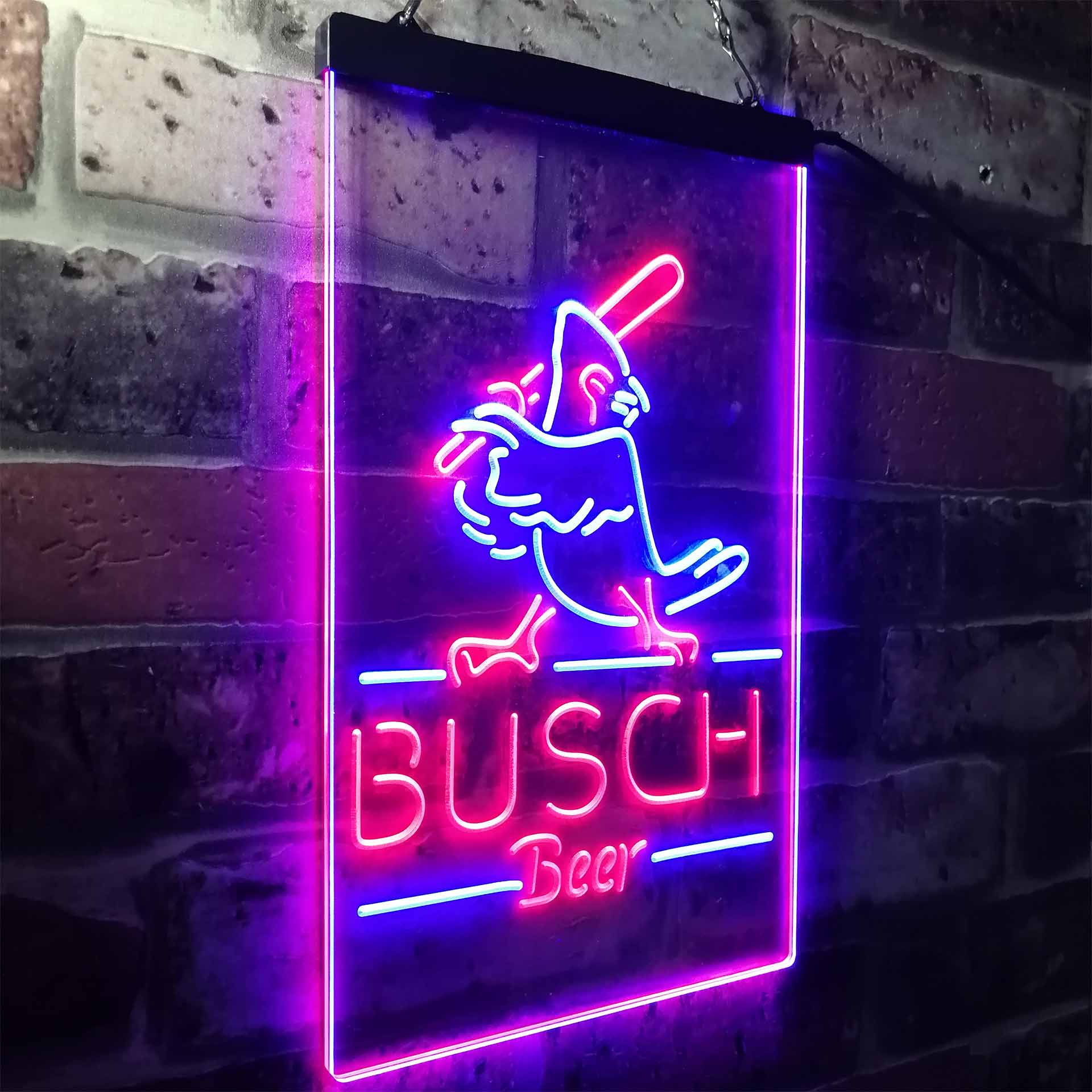 Busch Beer Baseball Bird Neon LED Sign