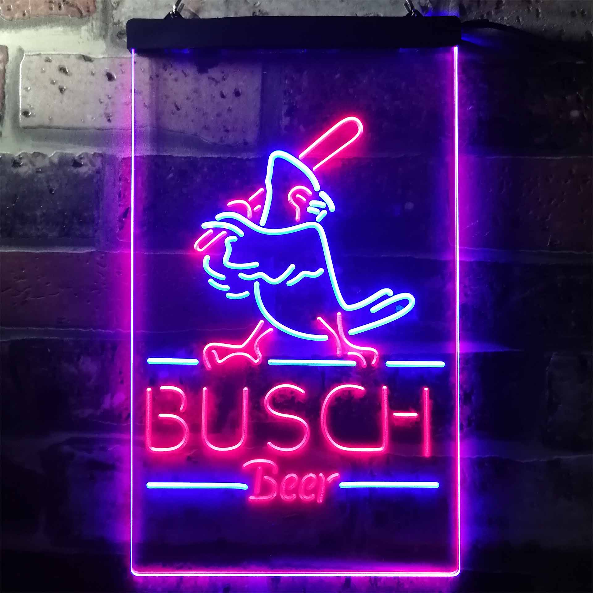 Busch Beer Baseball Bird Neon LED Sign