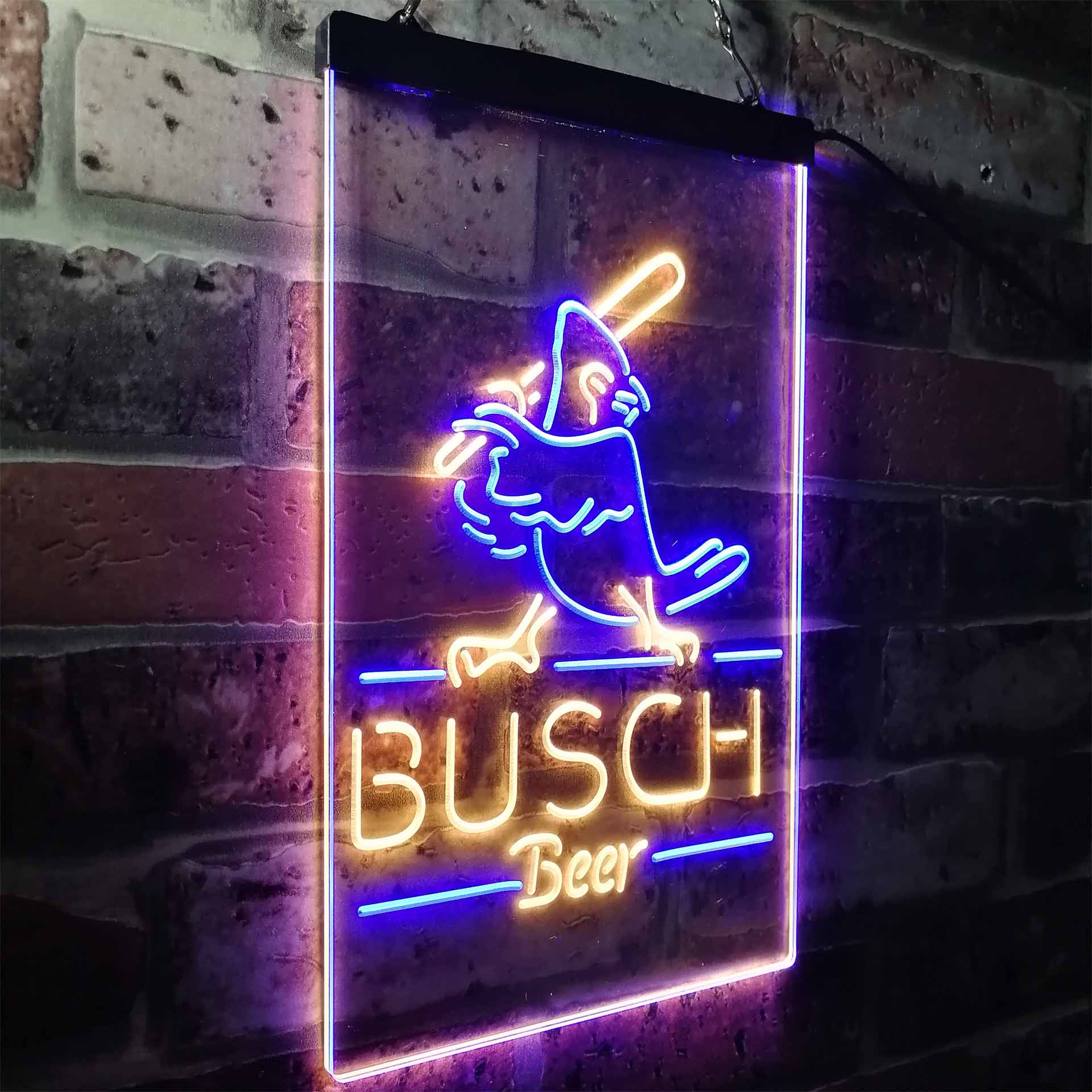 Busch Beer Baseball Bird Neon LED Sign