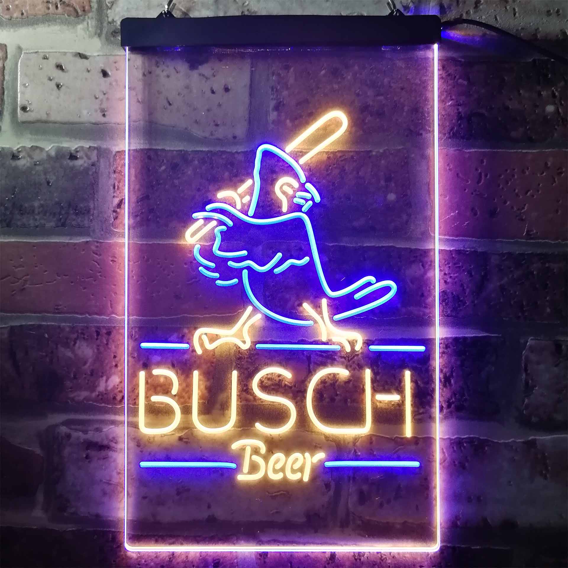 Busch Beer Baseball Bird Neon LED Sign