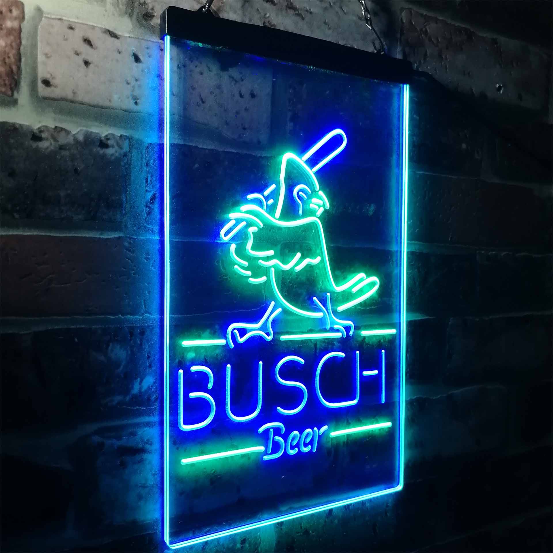 Busch Beer Baseball Bird Neon LED Sign