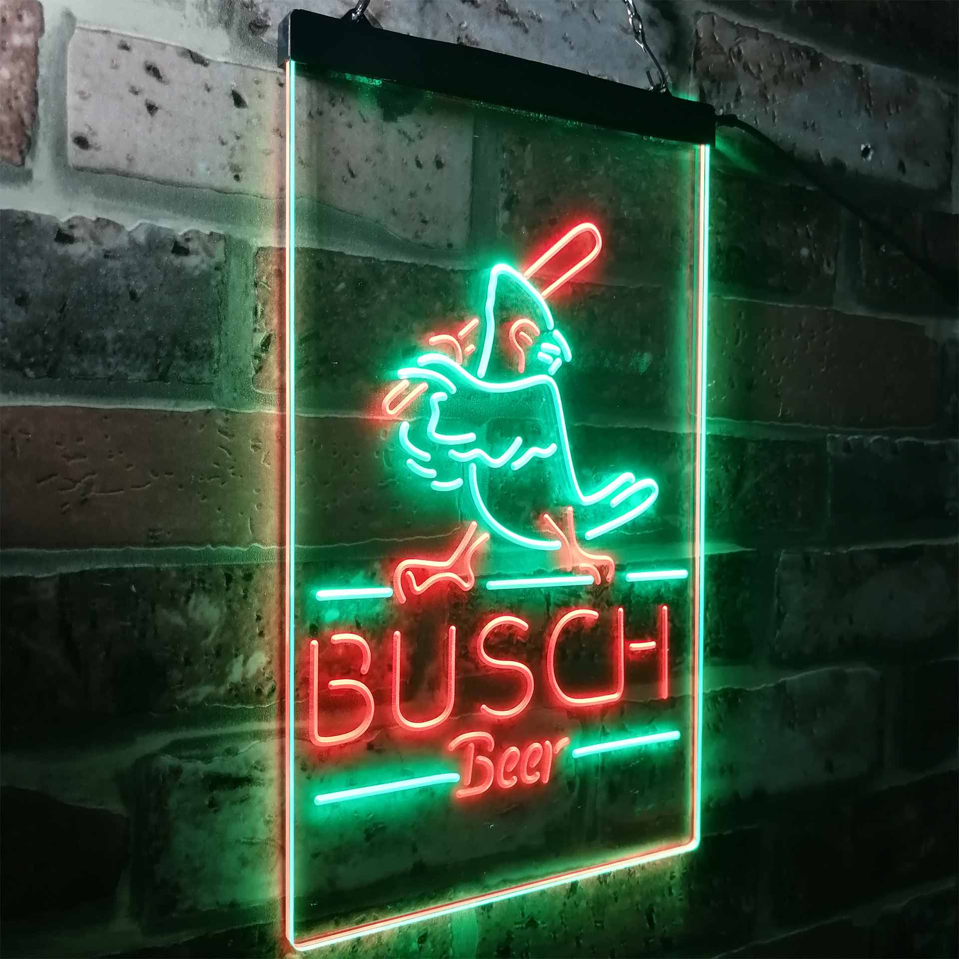 Busch Beer Baseball Bird Neon LED Sign