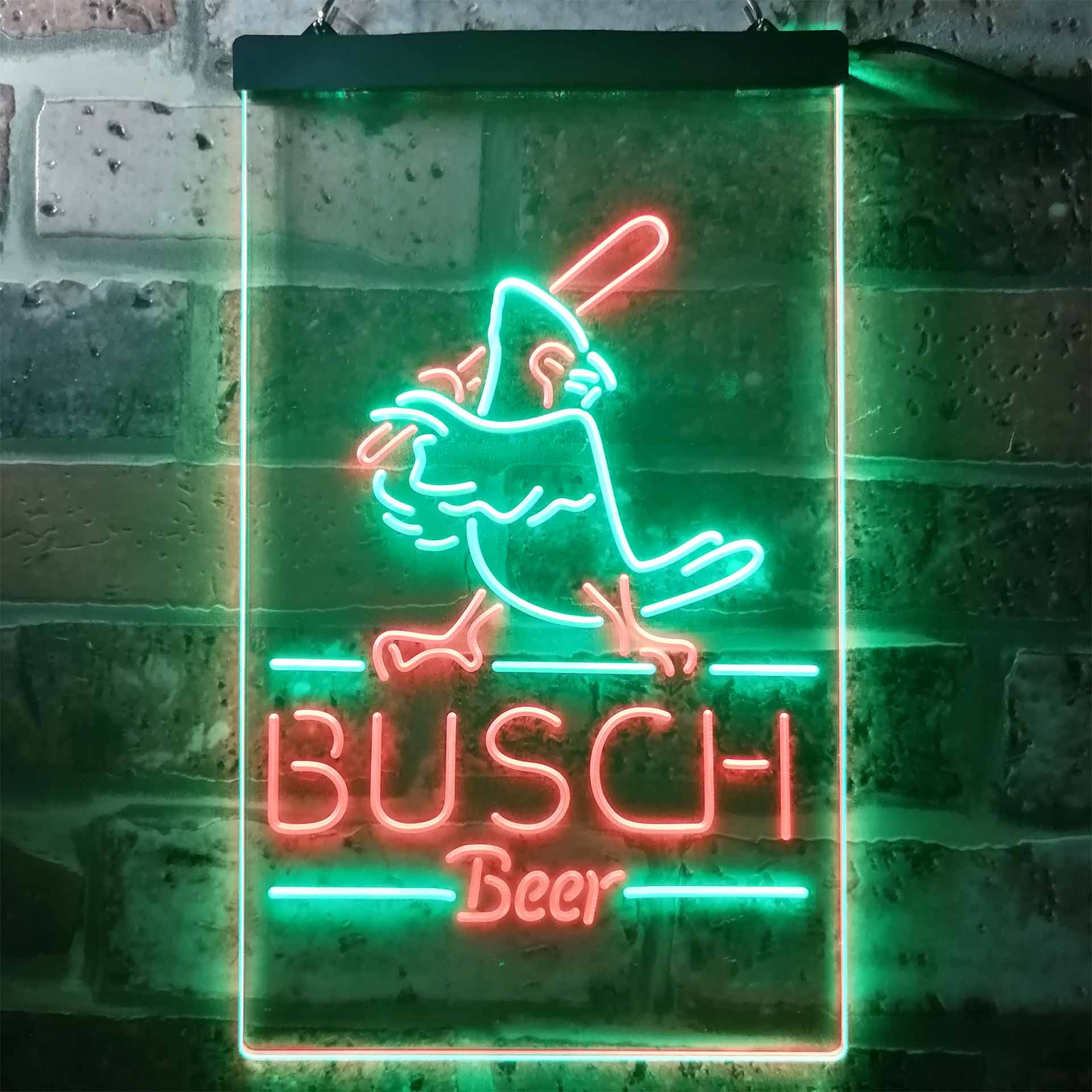 Busch Beer Baseball Bird Neon LED Sign