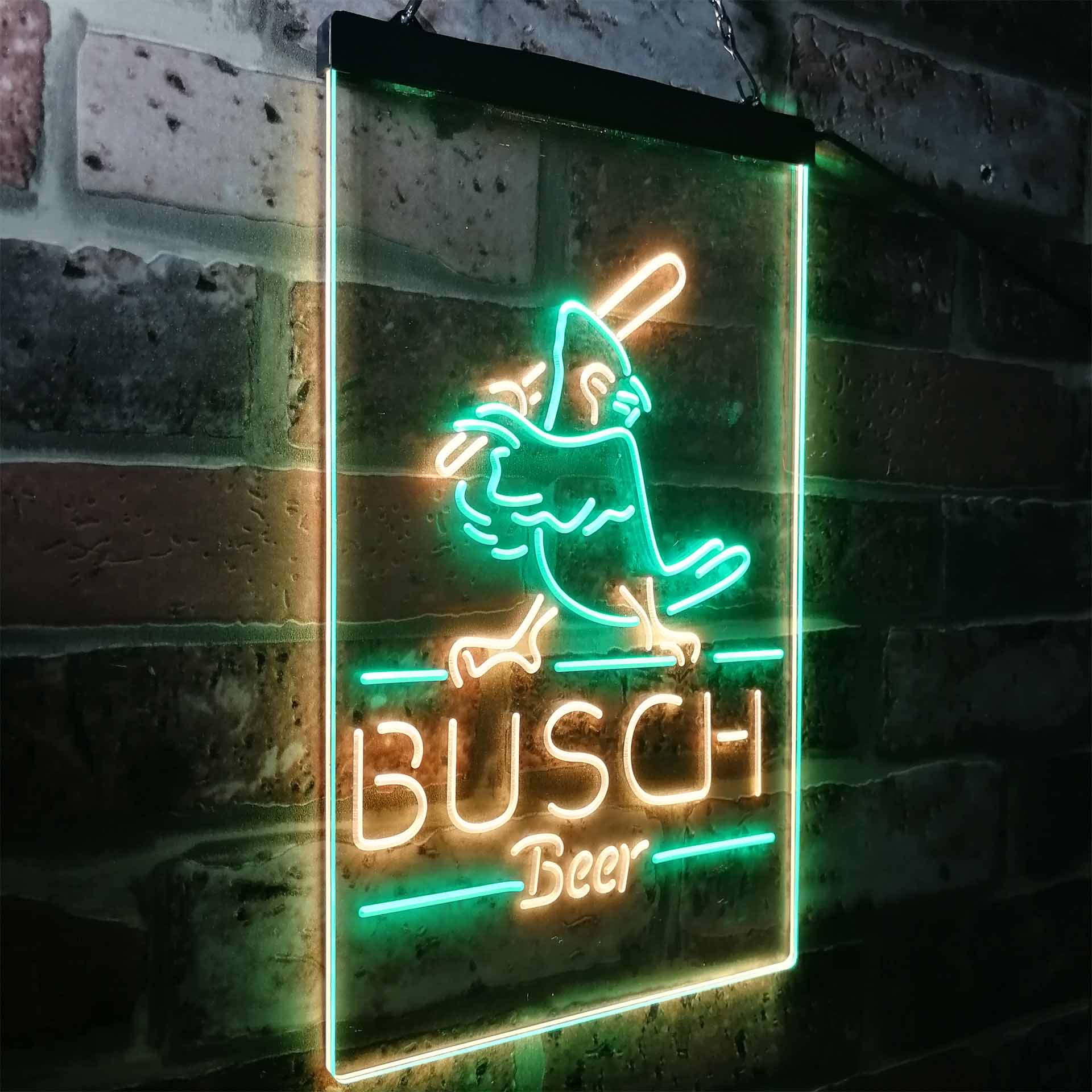 Busch Beer Baseball Bird Neon LED Sign