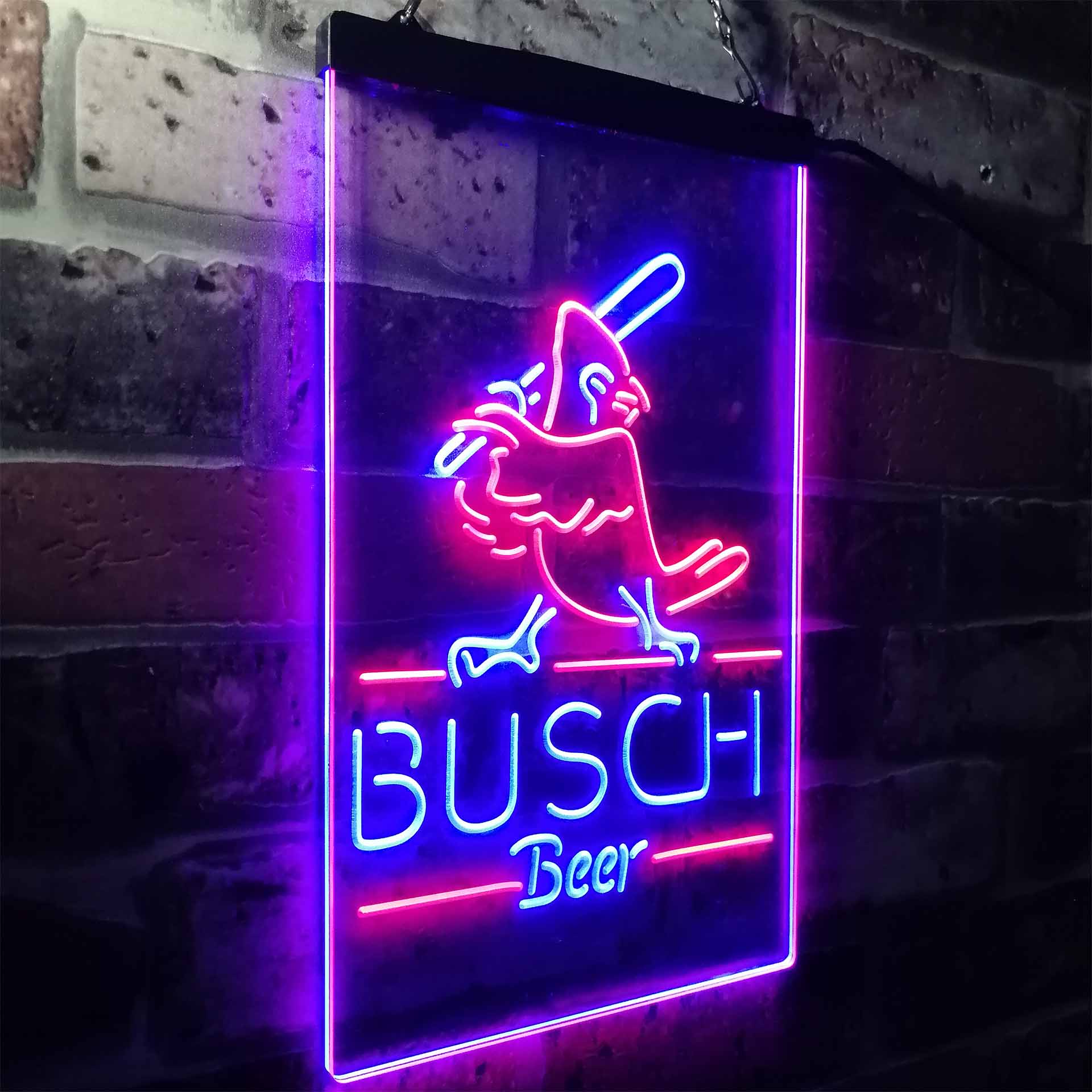 Busch Beer Baseball Bird Neon LED Sign