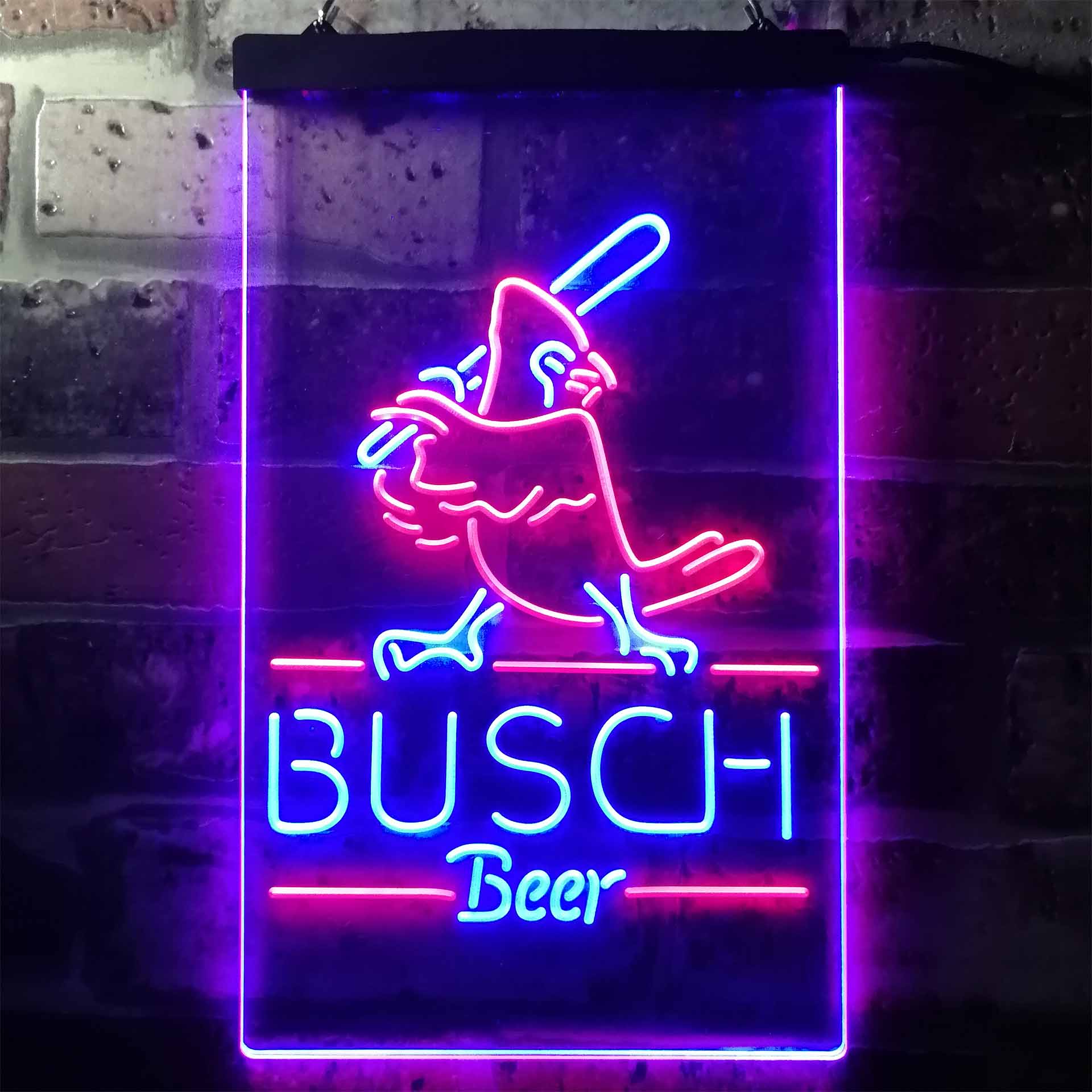 Busch Beer Baseball Bird Neon LED Sign