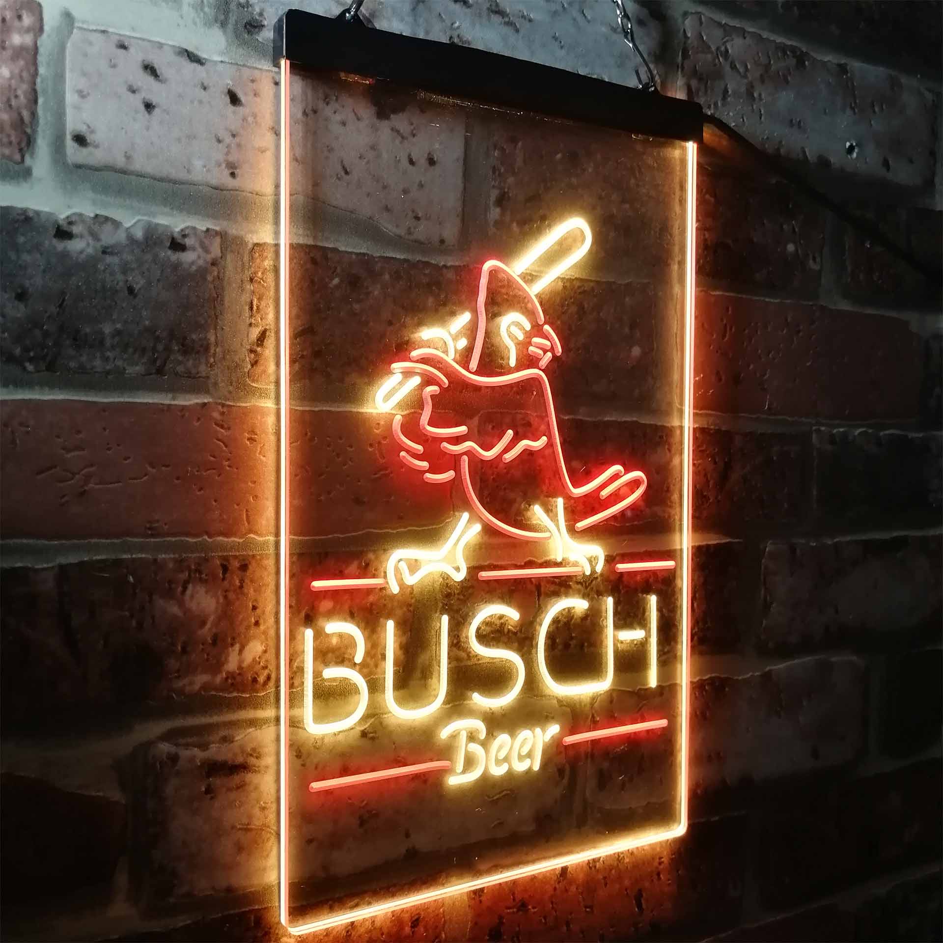 Busch Beer Baseball Bird Neon LED Sign