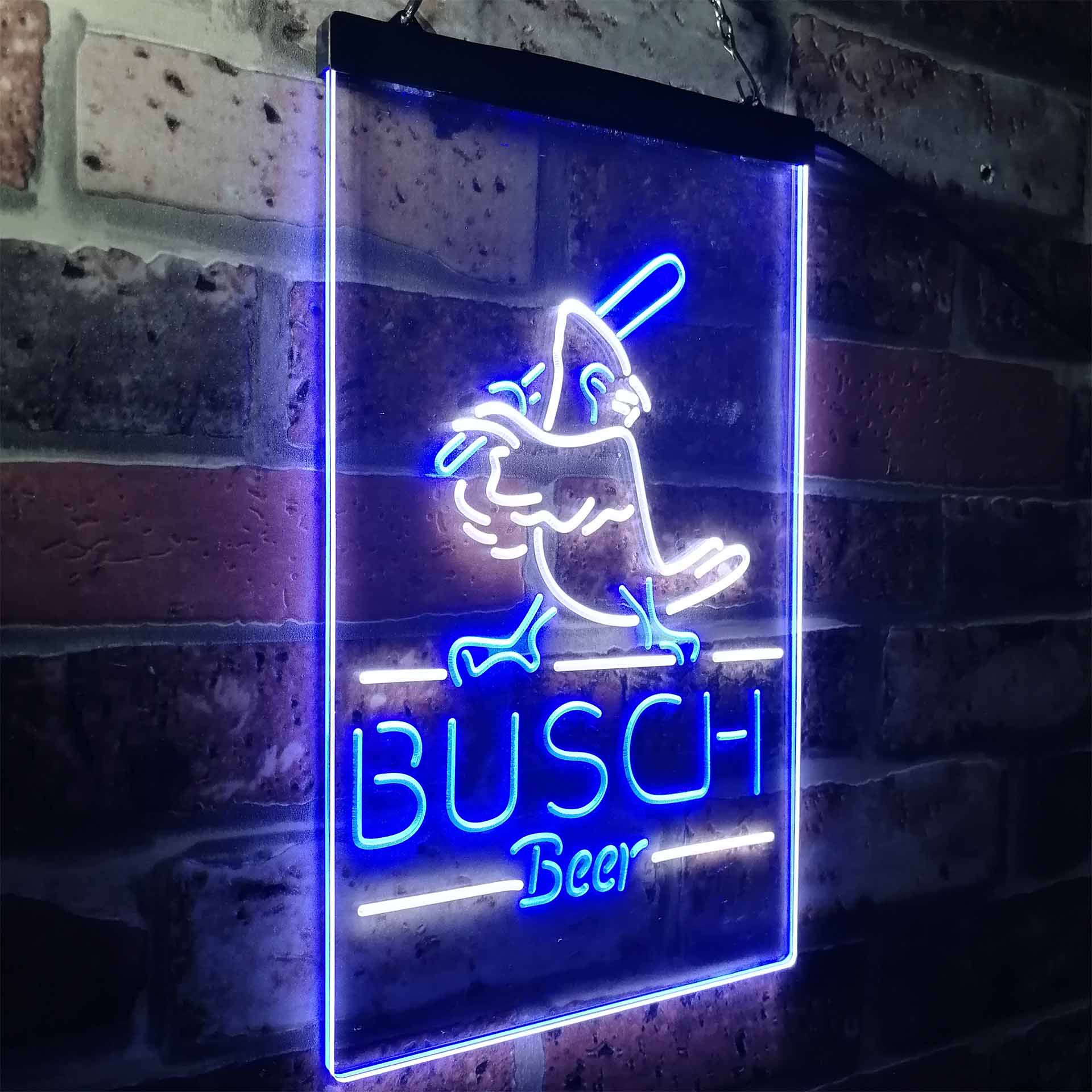 Busch Beer Baseball Bird Neon LED Sign