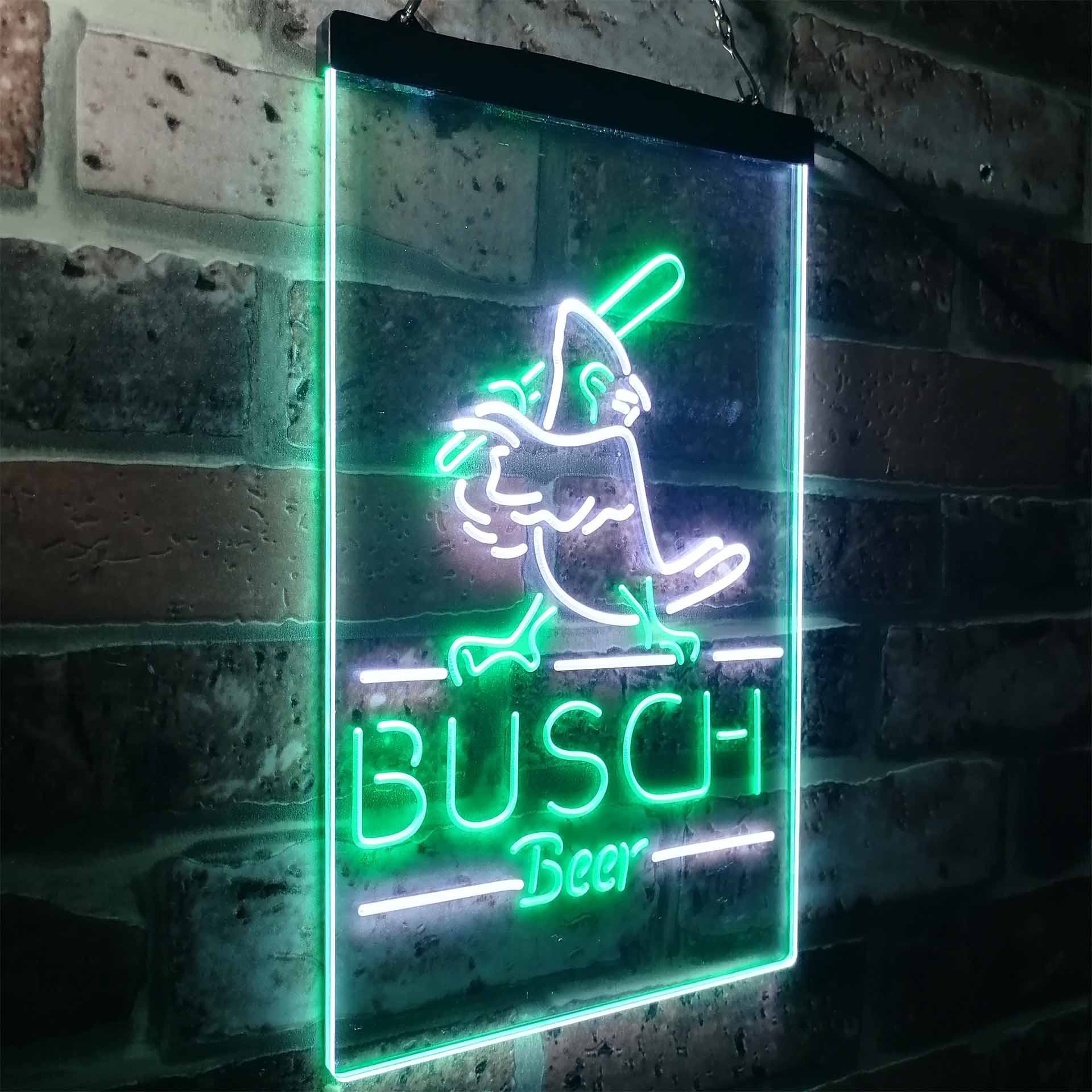 Busch Beer Baseball Bird Neon LED Sign