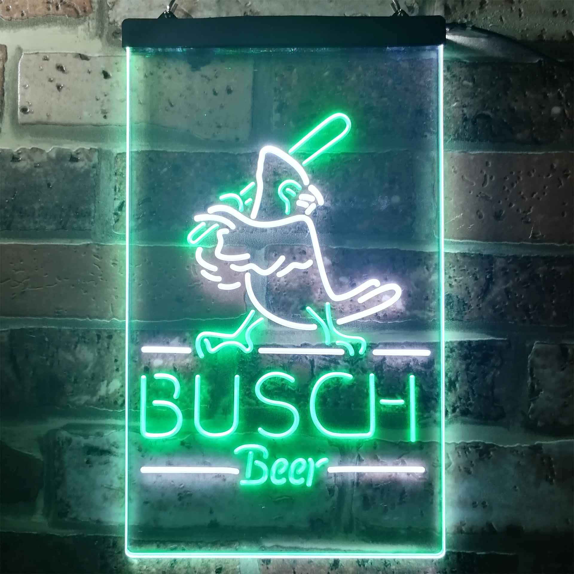 Busch Beer Baseball Bird Neon LED Sign