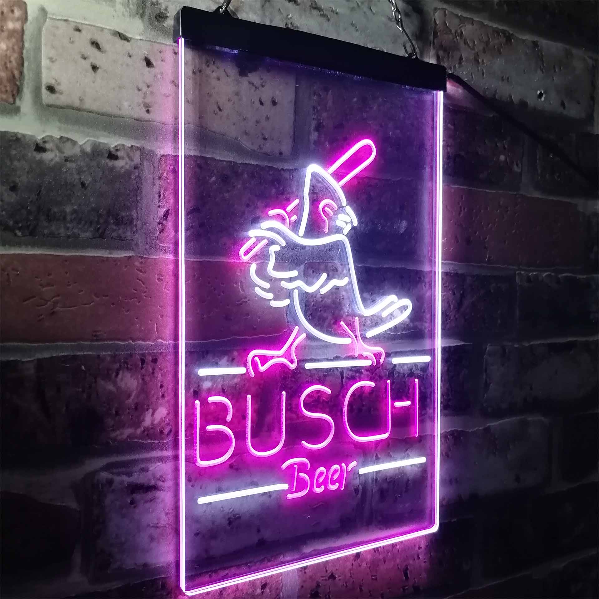 Busch Beer Baseball Bird Neon LED Sign