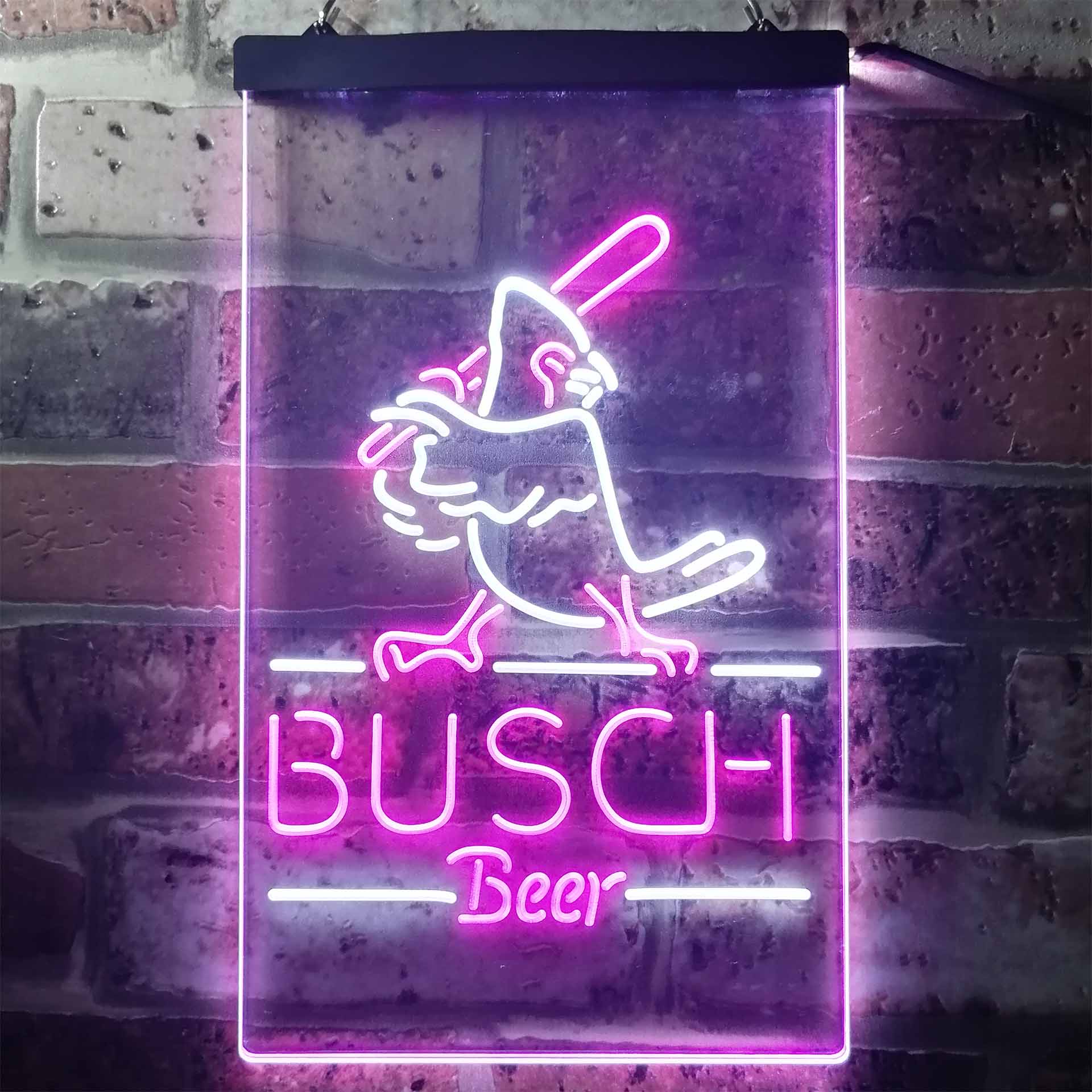 Busch Beer Baseball Bird Neon LED Sign