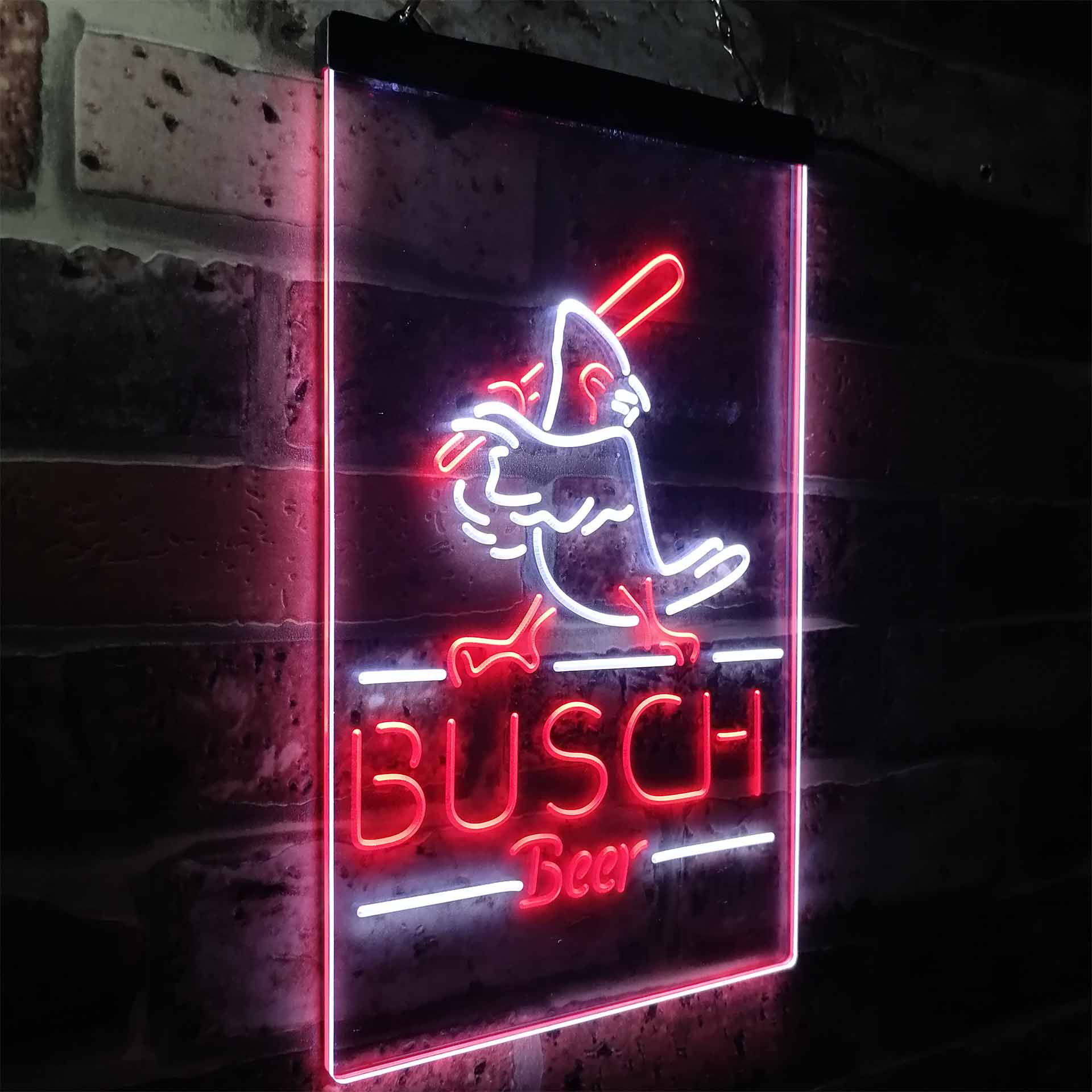 Busch Beer Baseball Bird Neon LED Sign