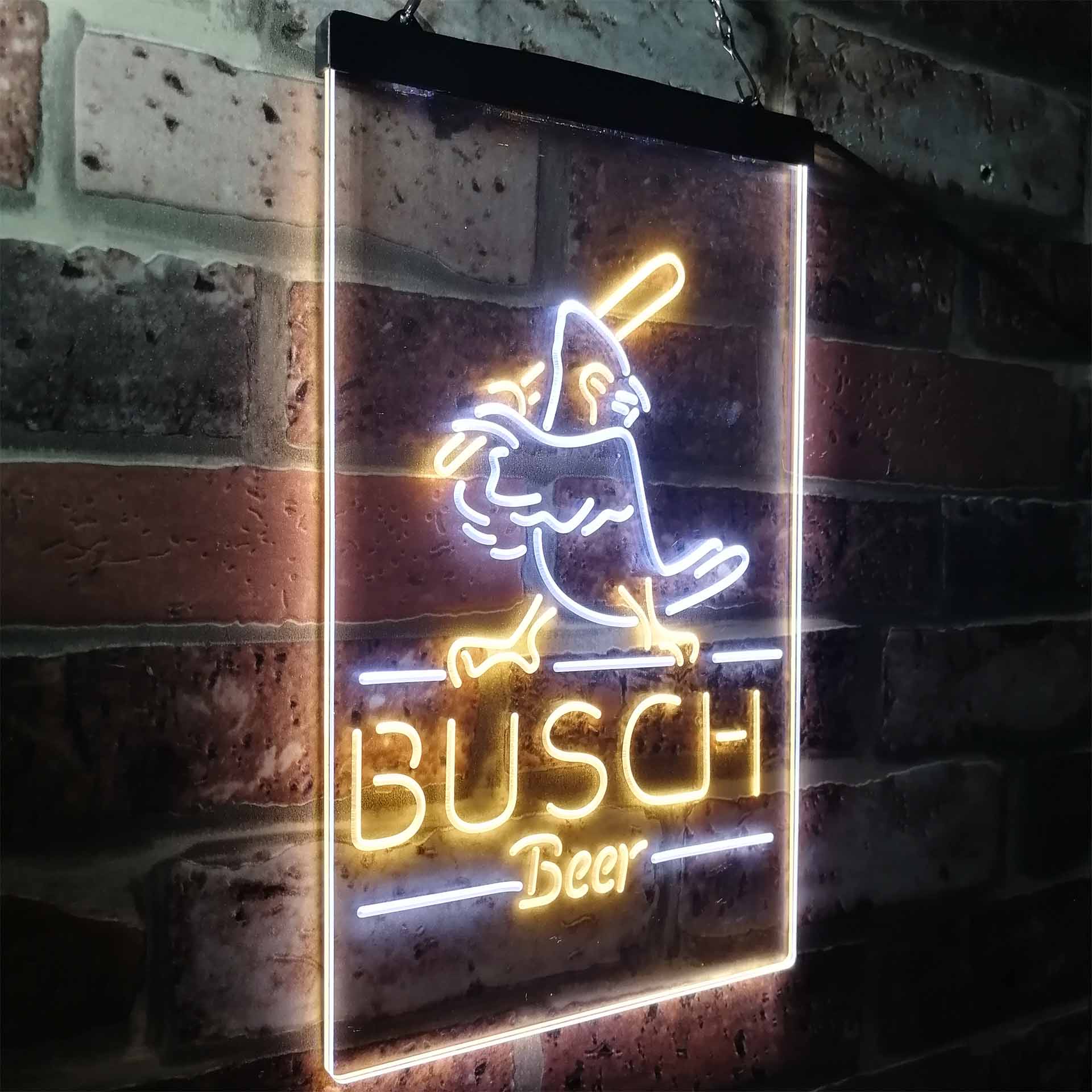 Busch Beer Baseball Bird Neon LED Sign