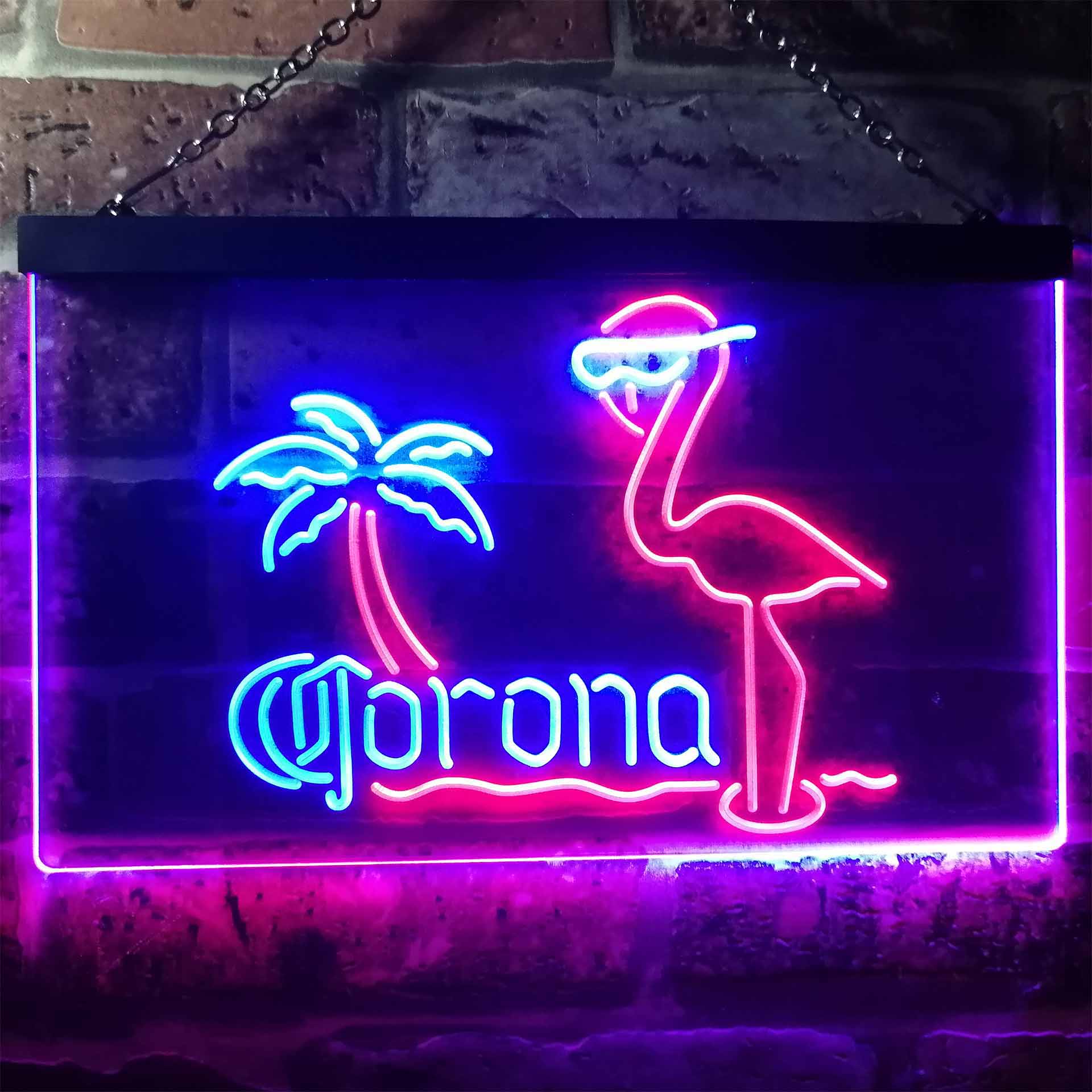 Corona Extra Pink Flamingo Neon LED Sign