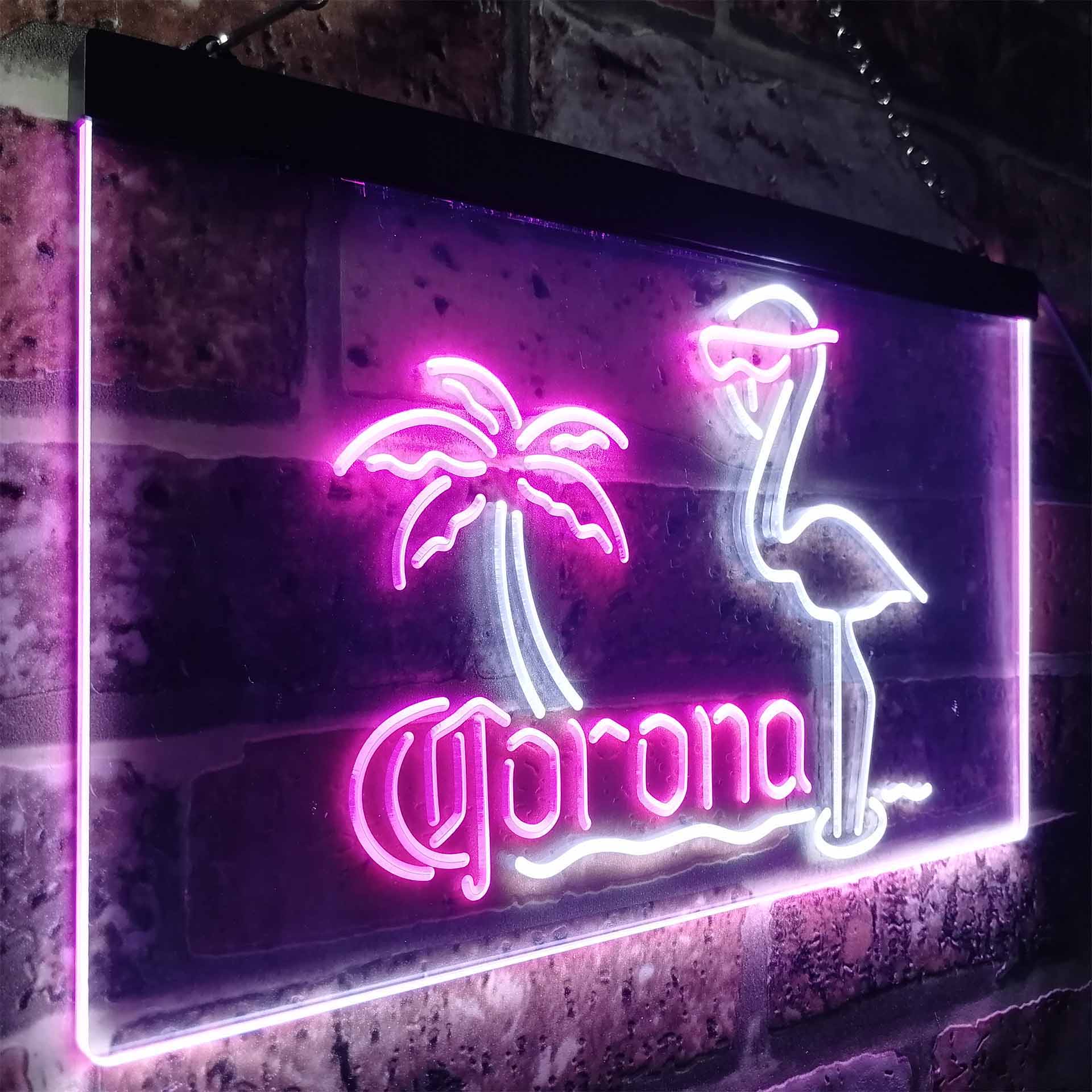Corona Extra Pink Flamingo Neon LED Sign