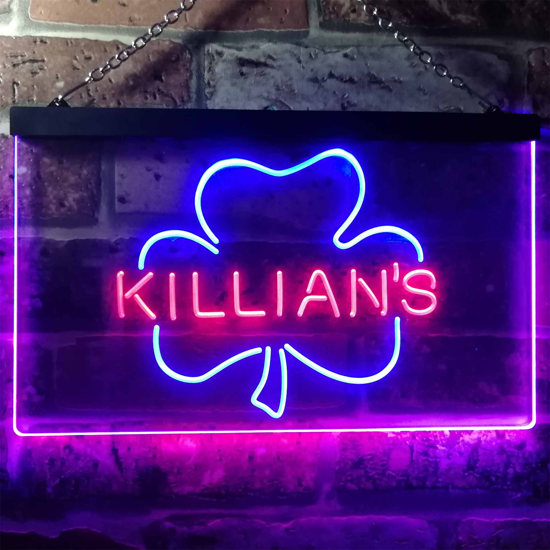 George Killian's Irish Red Shamrock Neon LED Sign