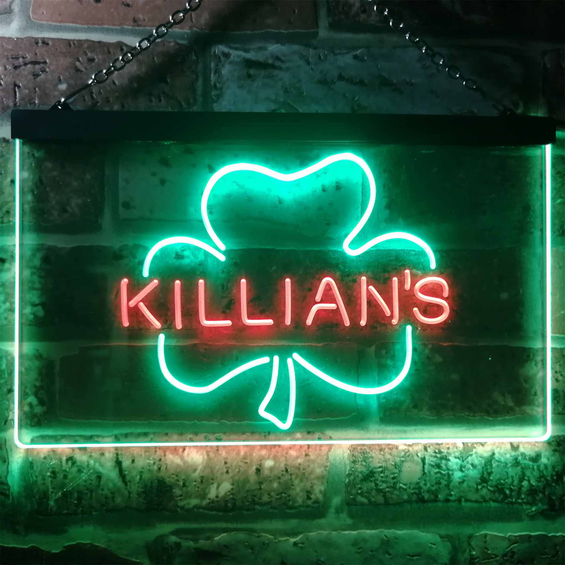 George Killian's Irish Red Shamrock Neon LED Sign