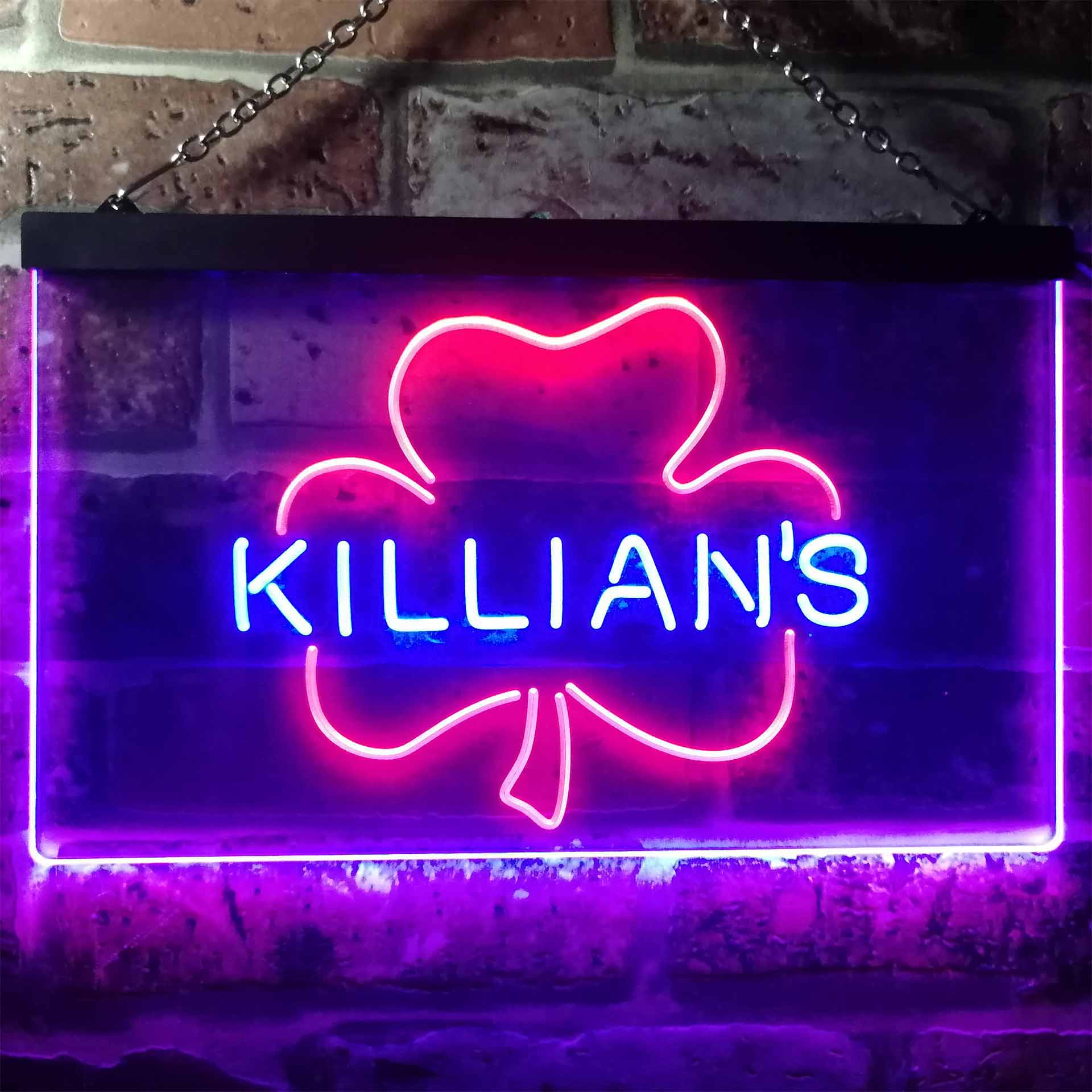 George Killian's Irish Red Shamrock Neon LED Sign