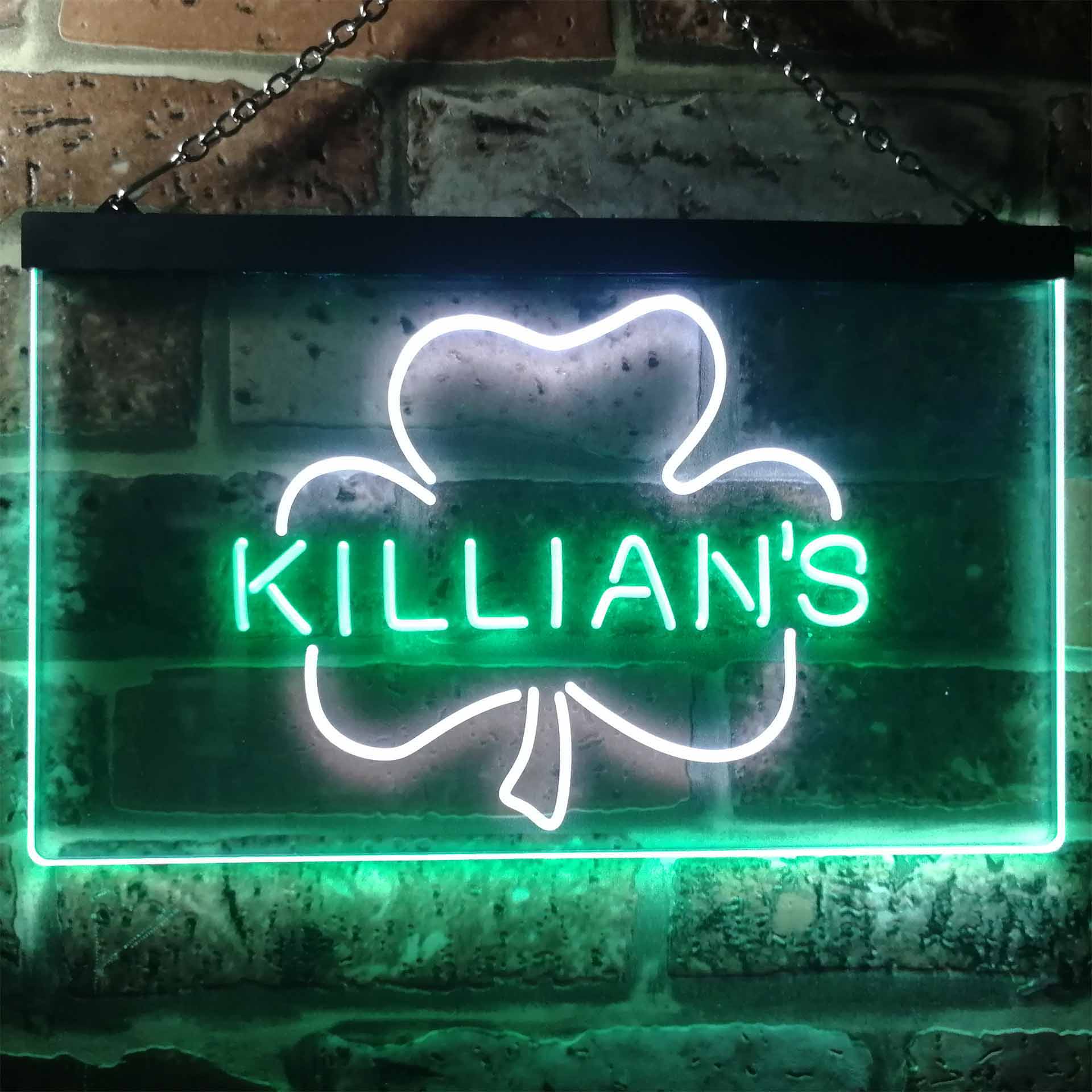 George Killian's Irish Red Shamrock Neon LED Sign