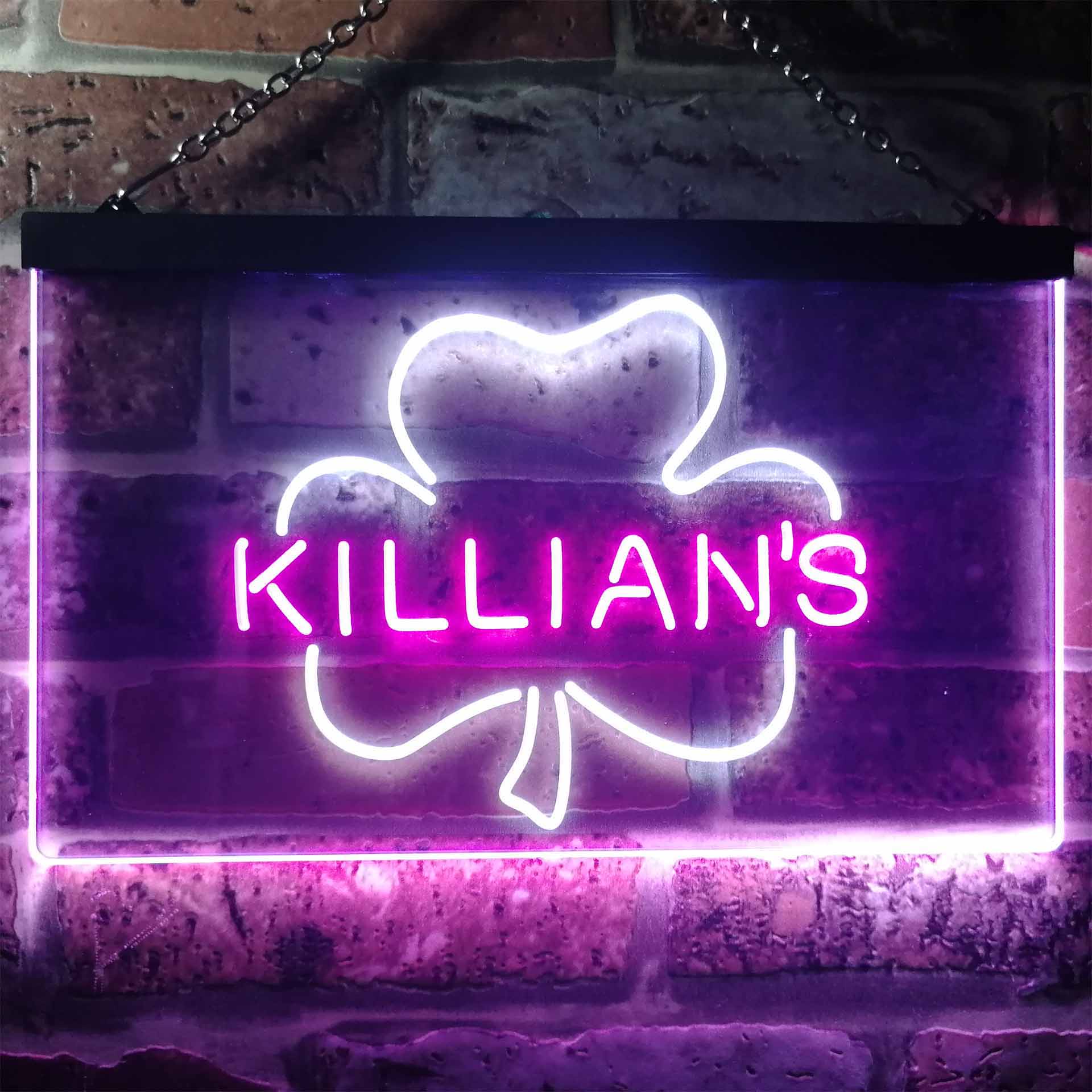 George Killian's Irish Red Shamrock Neon LED Sign