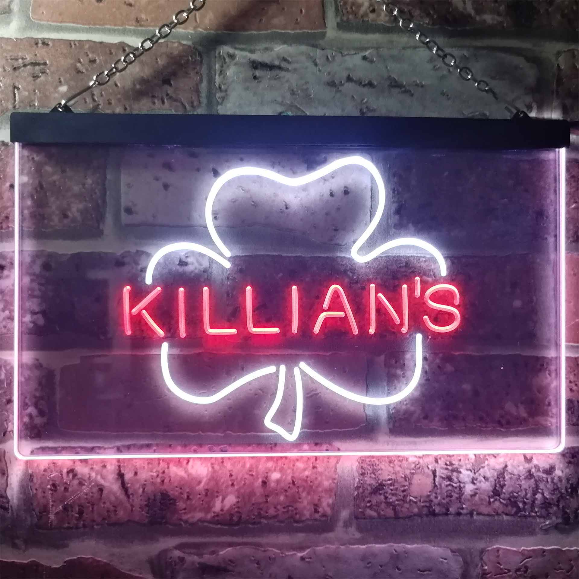 George Killian's Irish Red Shamrock Neon LED Sign