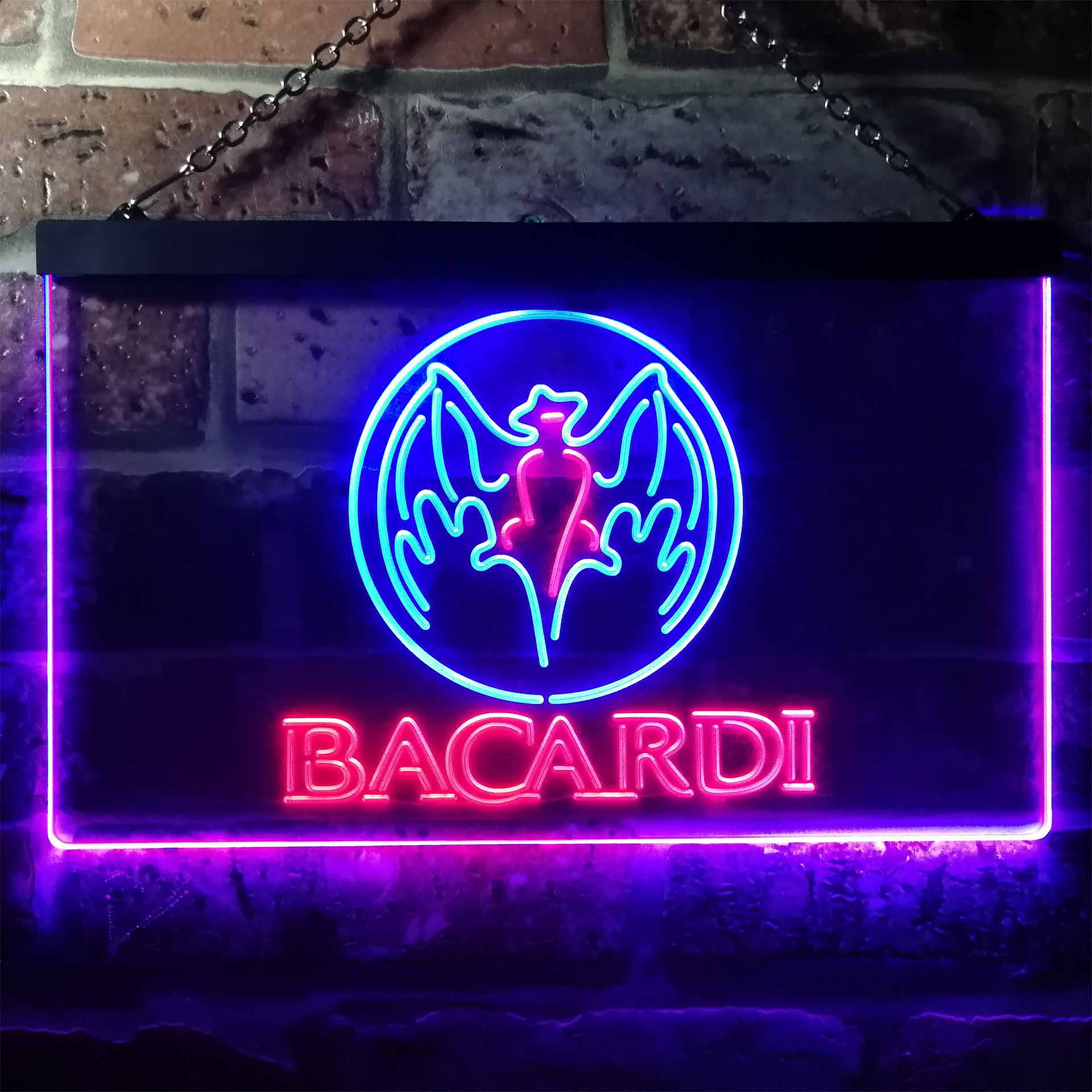 Bacardi Bat Man Cave Neon LED Sign