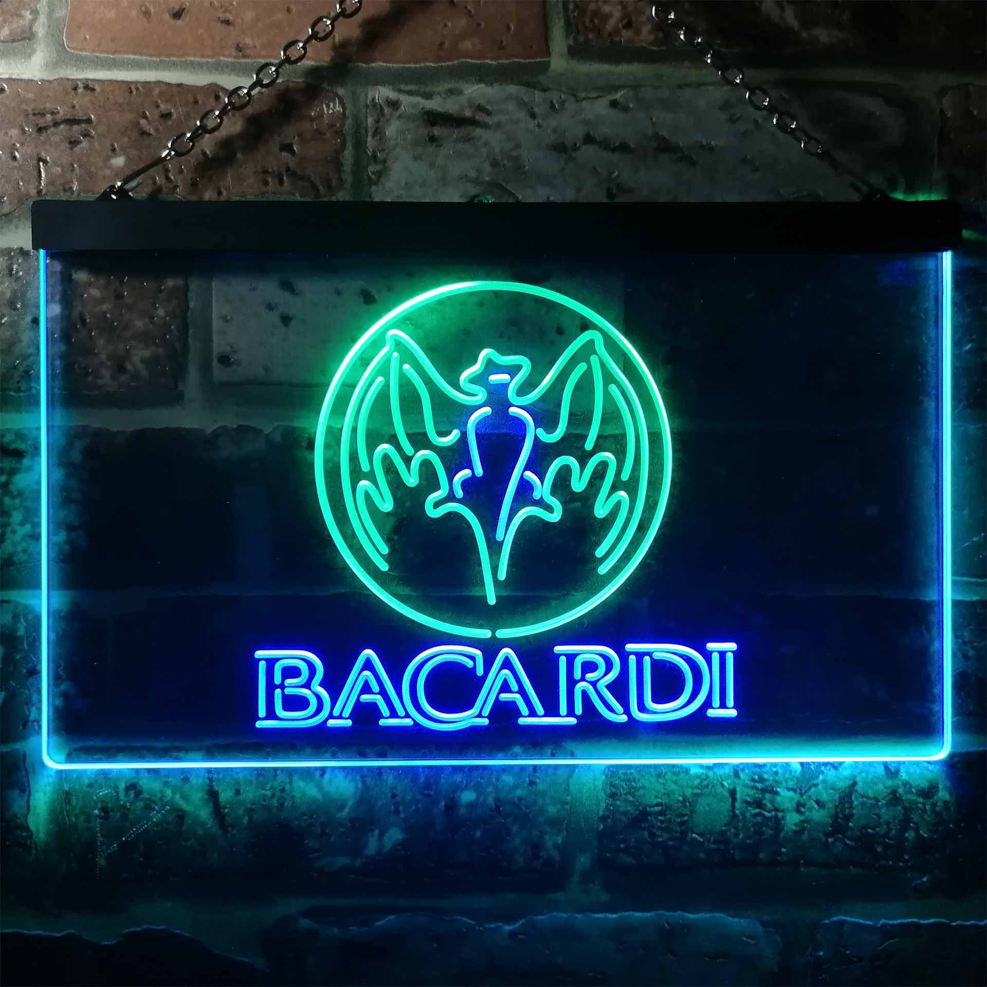 Bacardi Bat Man Cave Neon LED Sign