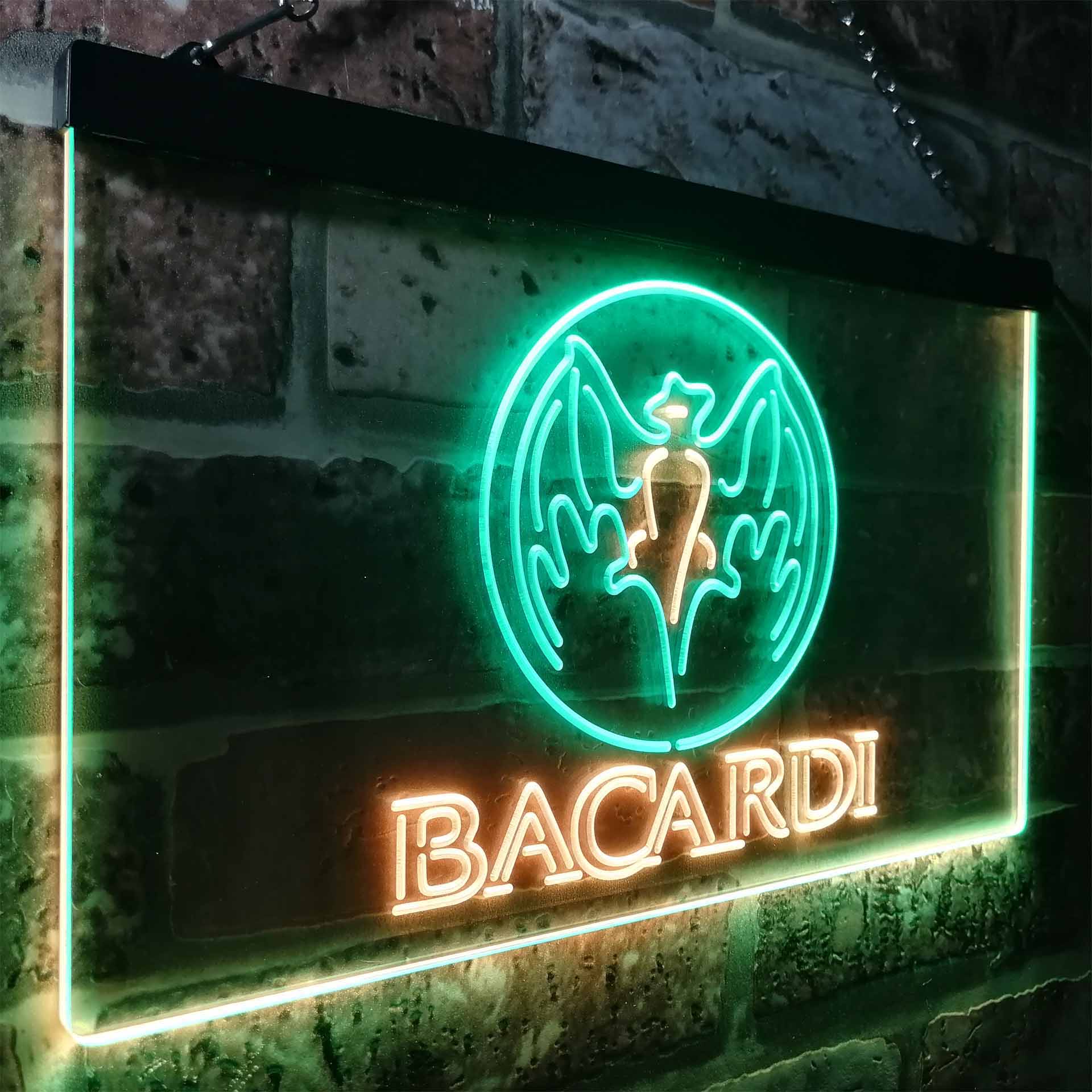 Bacardi Bat Man Cave Neon LED Sign