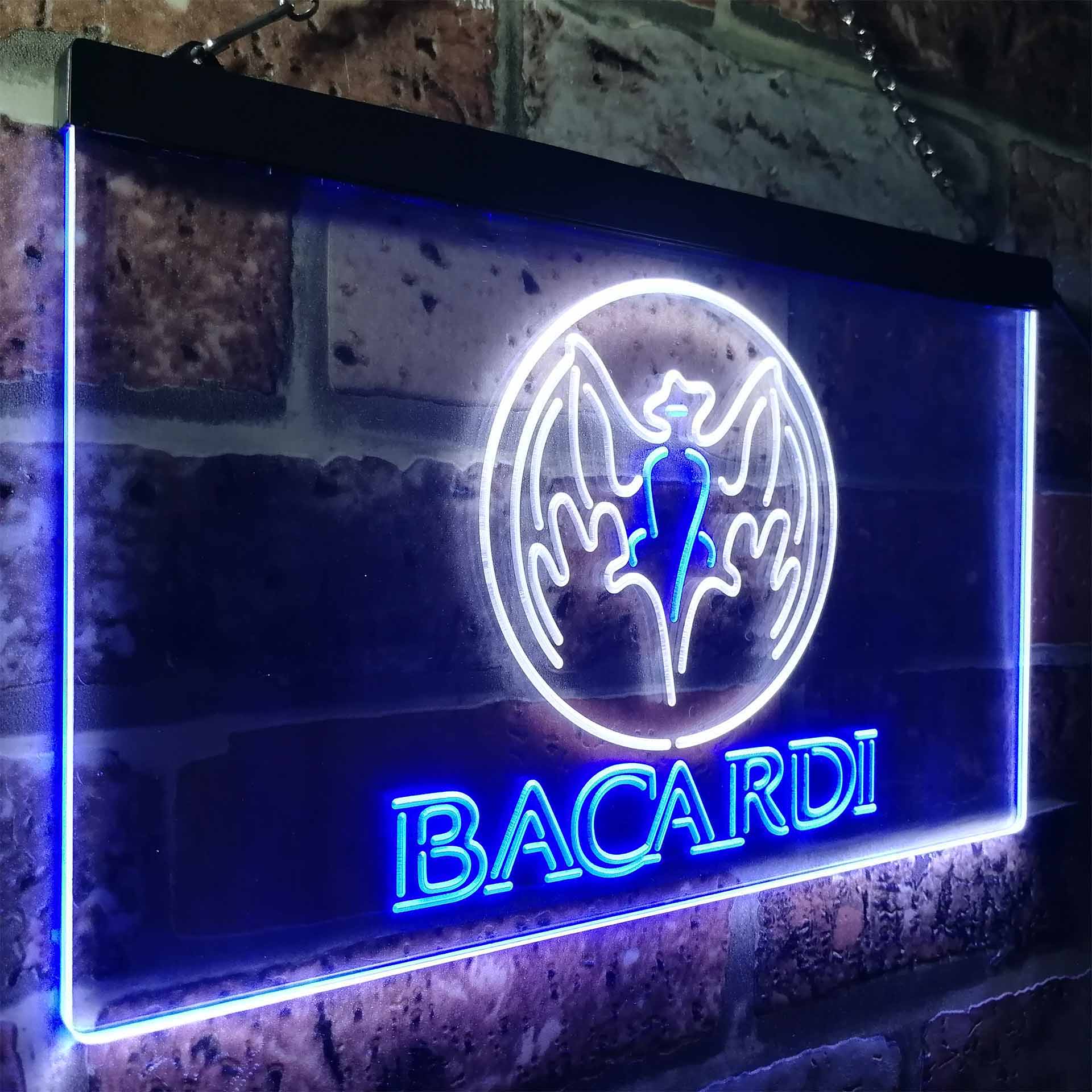 Bacardi Bat Man Cave Neon LED Sign