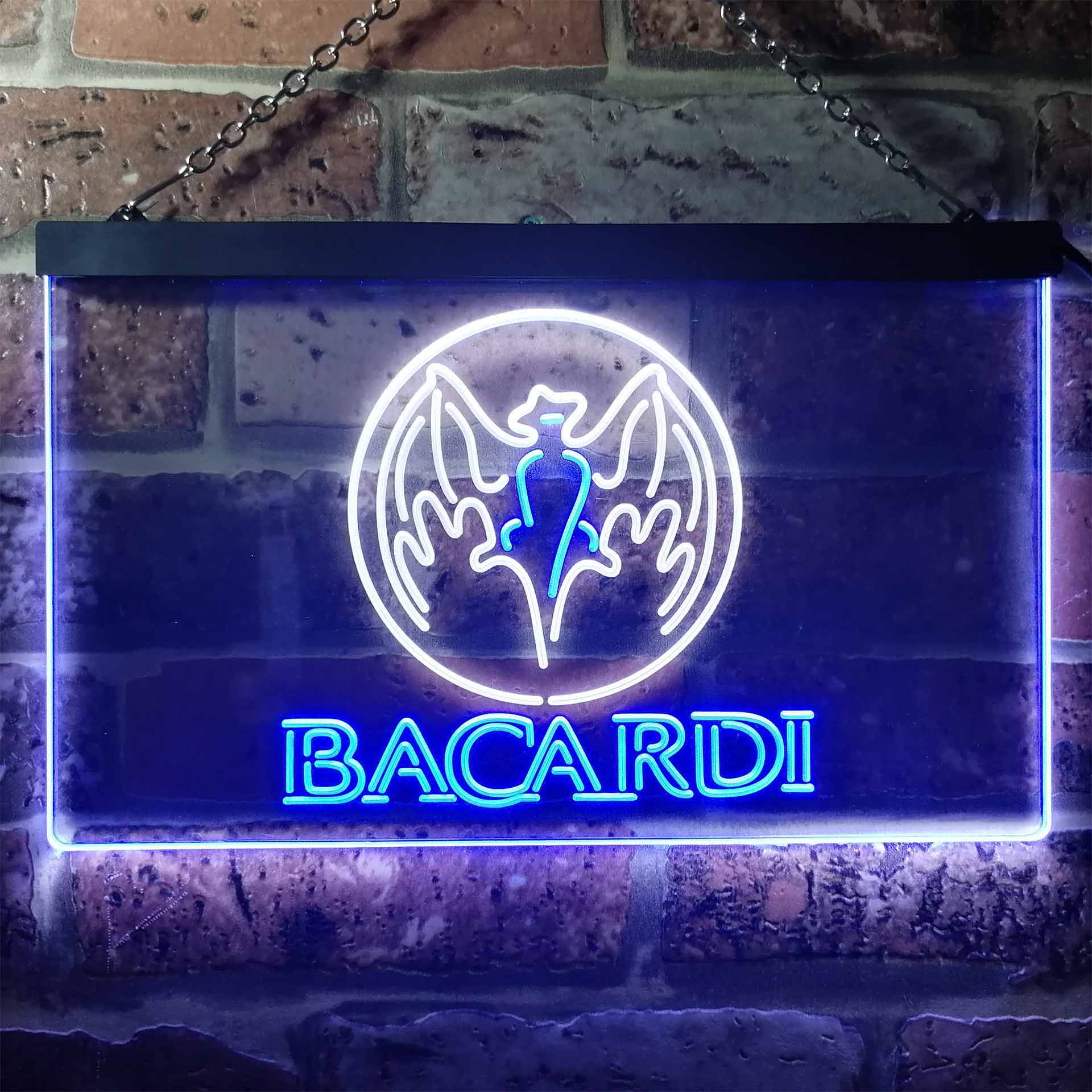 Bacardi Bat Man Cave Neon LED Sign