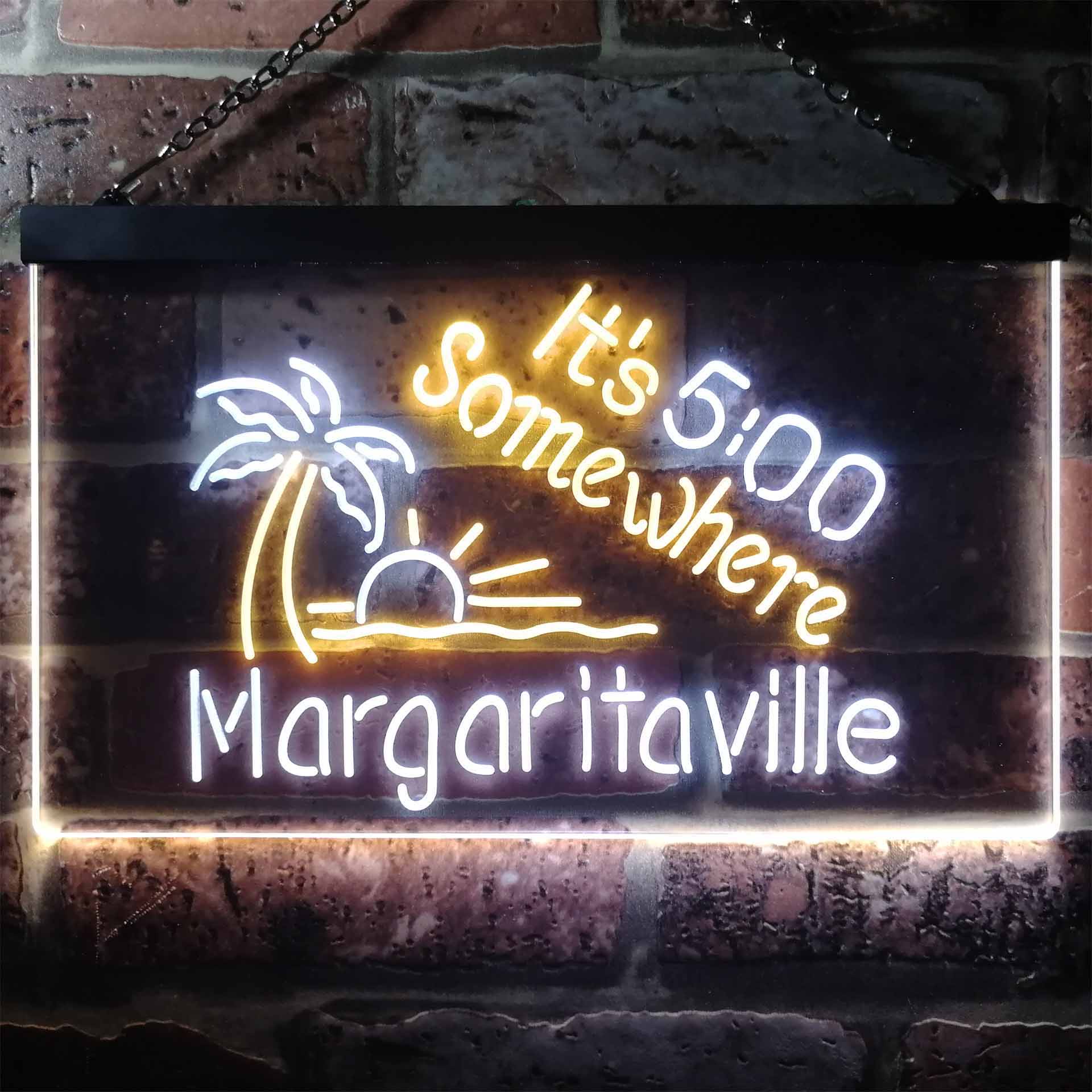 It's 500 Somewhere Margaritaville Neon LED Sign