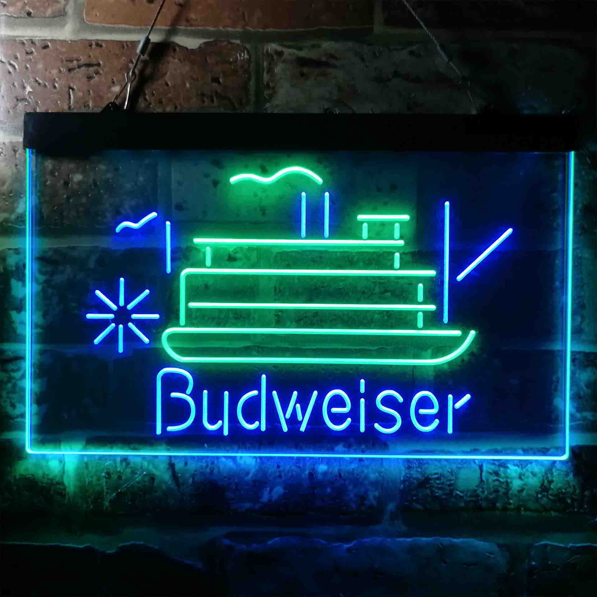 Budweiser Cruise Ship Boat Neon LED Sign