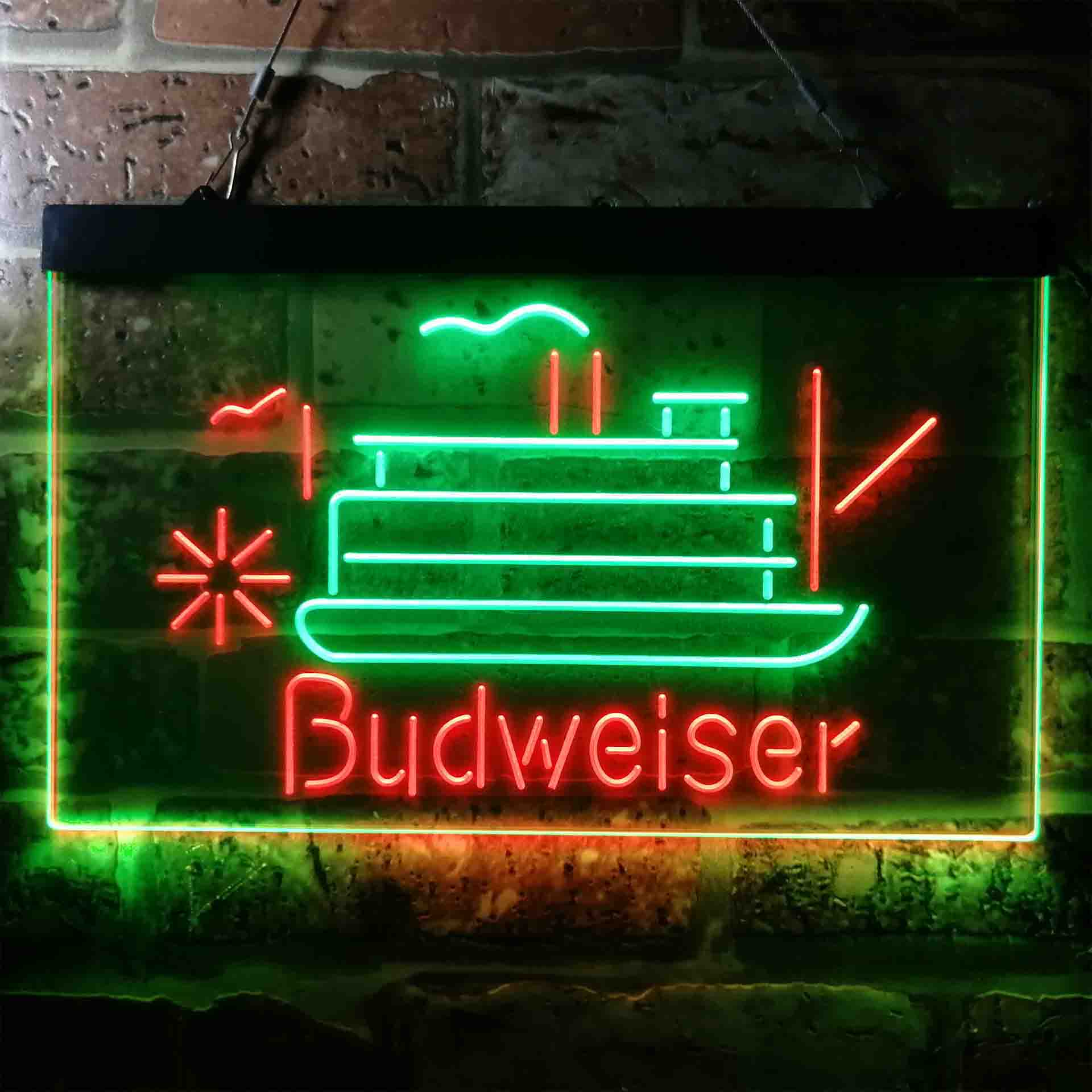 Budweiser Cruise Ship Boat Neon LED Sign