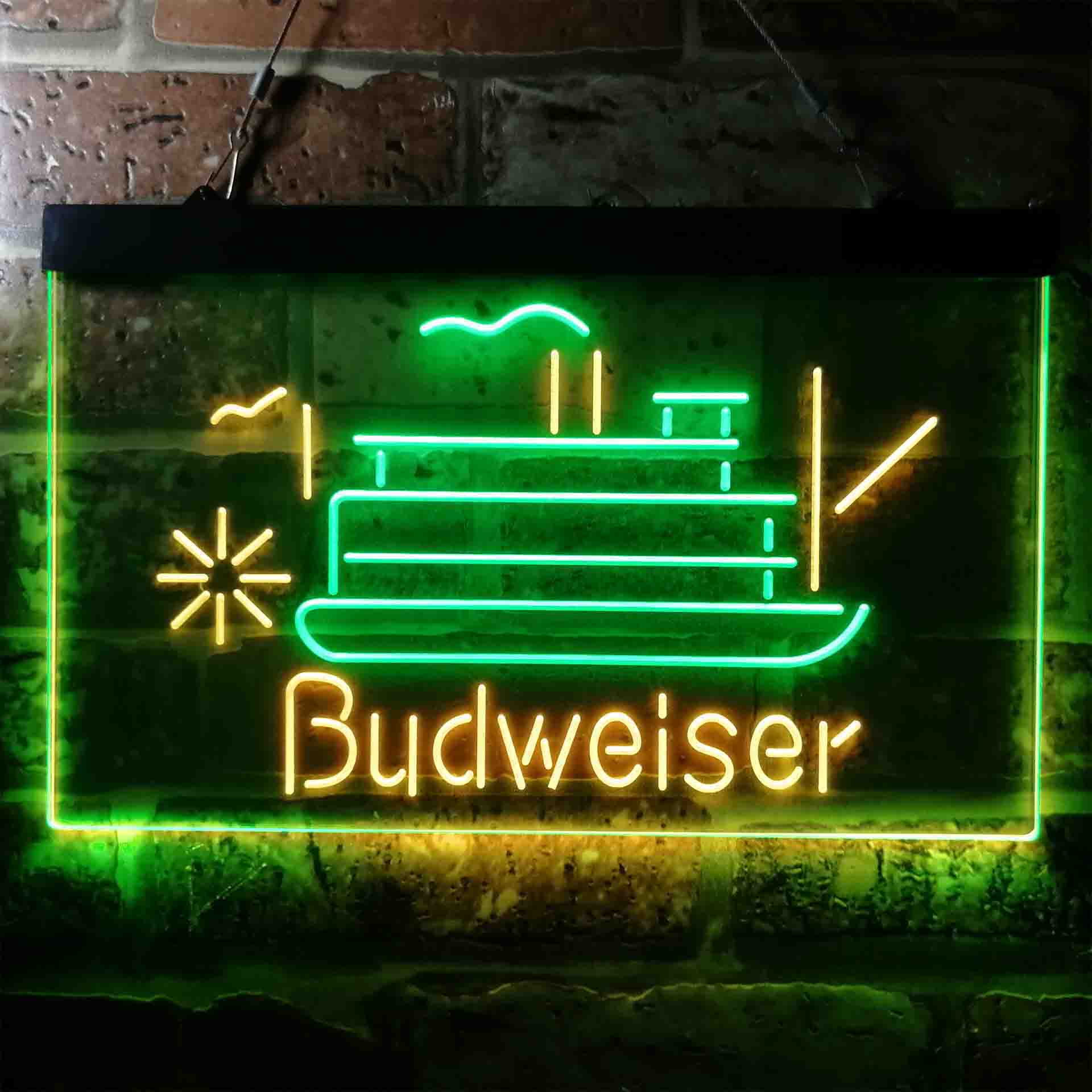 Budweiser Cruise Ship Boat Neon LED Sign