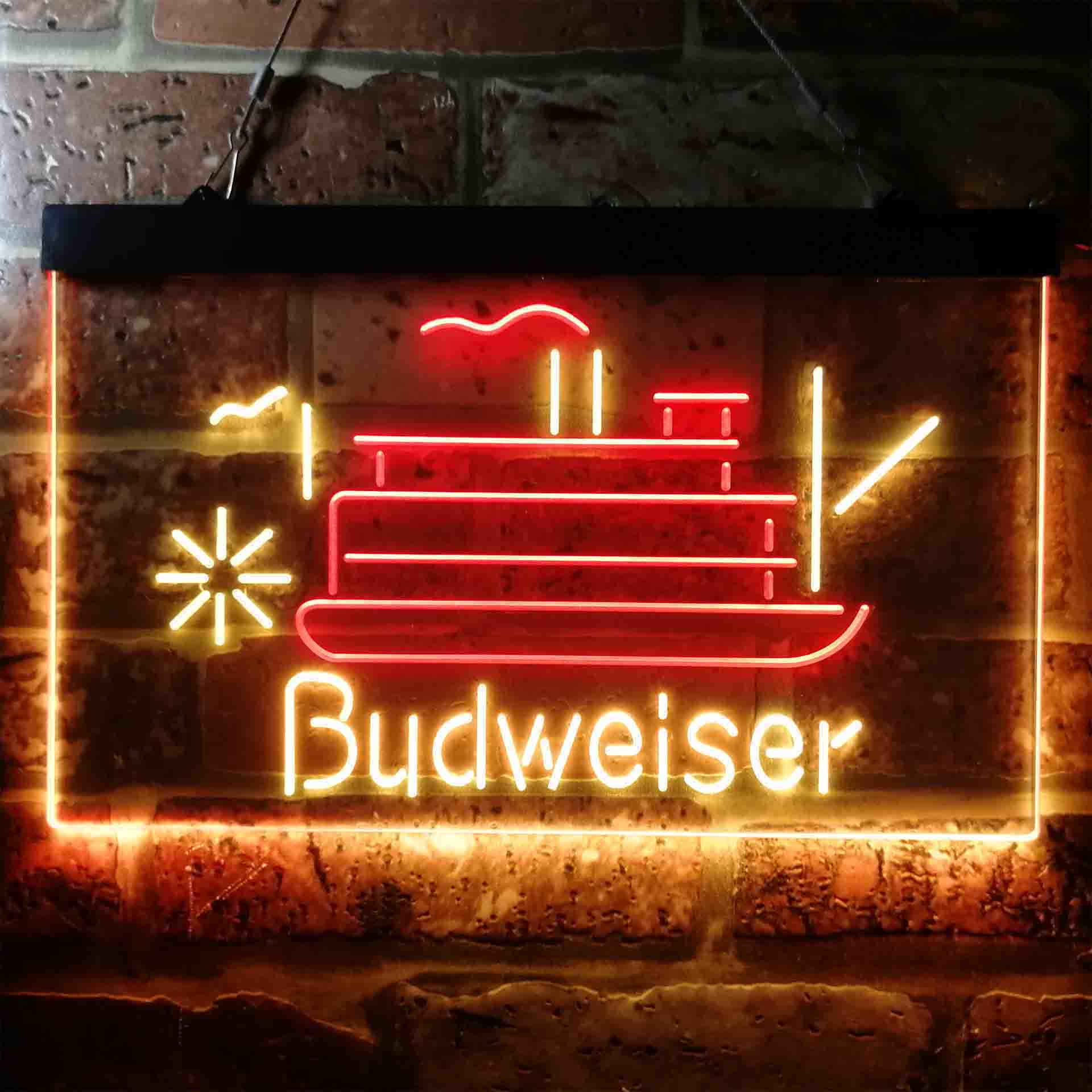 Budweiser Cruise Ship Boat Neon LED Sign